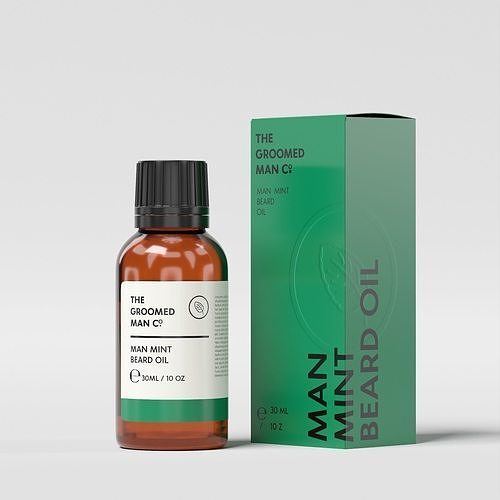The Groomed Man Morning Man Mint Beard Oil Low-poly 3D model