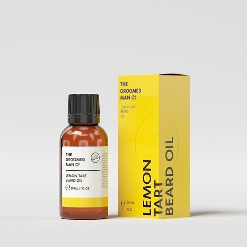 The Groomed Man Morning Lemon Tart Beard Oil Low-poly 3D model