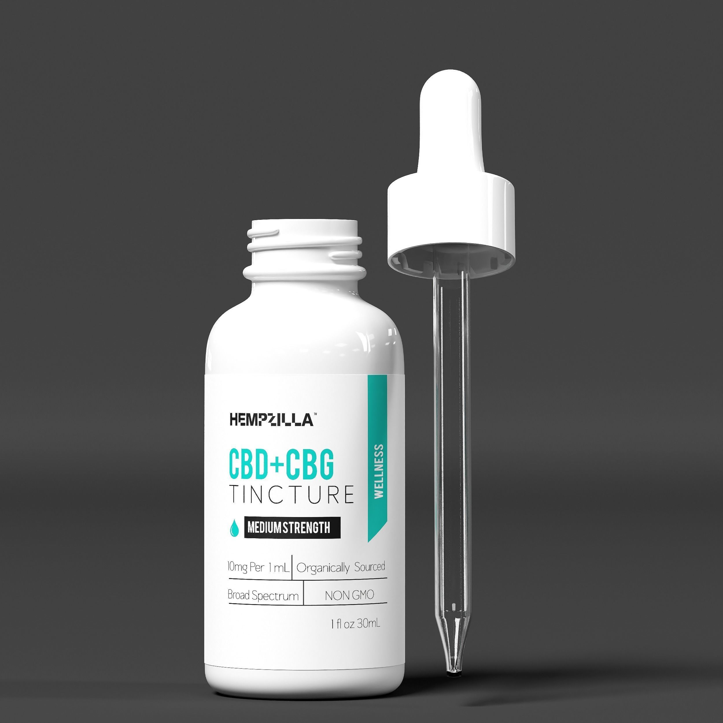 Hempzilla CBD CBG Wellness Formula Low-poly 3D model_4