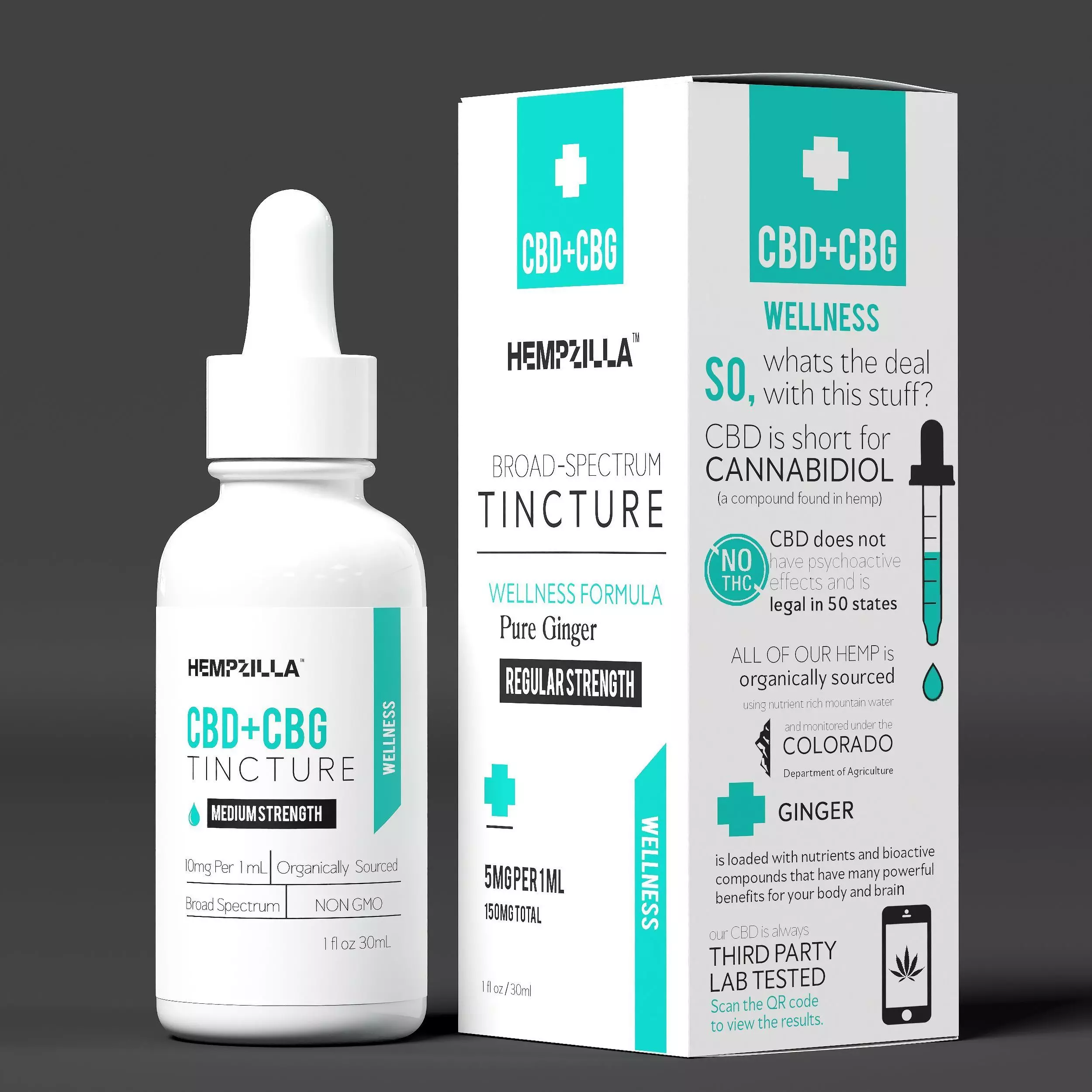 Hempzilla CBD CBG Wellness Formula Low-poly 3D model_0