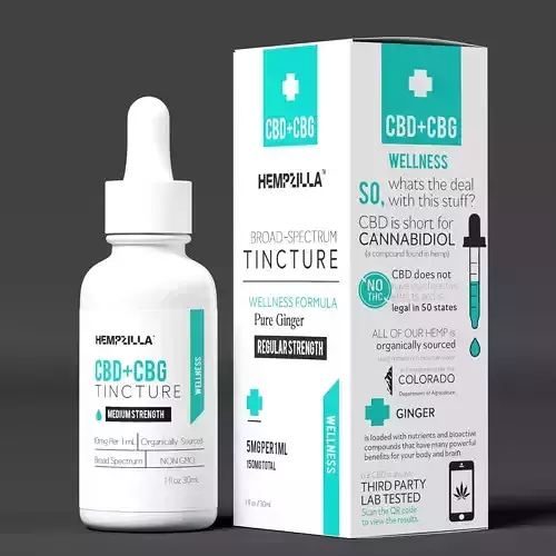 Hempzilla CBD CBG Wellness Formula Low-poly 3D model