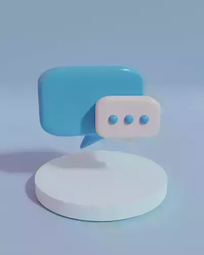 Chat Icon Asset Blender Scene