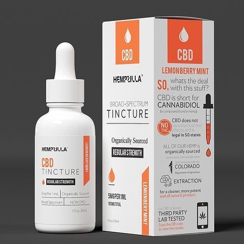 Hempzilla CBD Lemon Berry Mint Low-poly 3D model