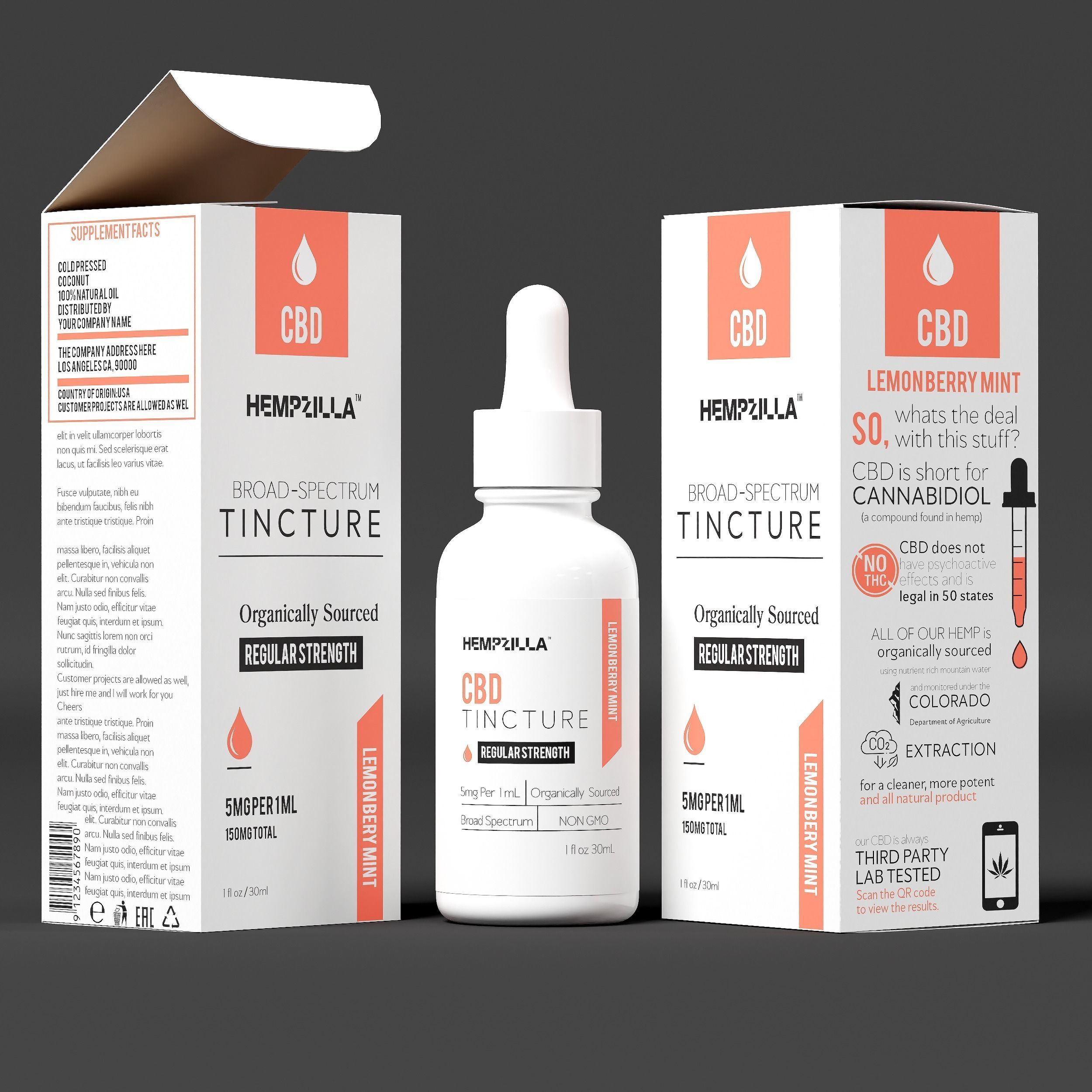 Hempzilla CBD Lemon Berry Mint Low-poly 3D model_2