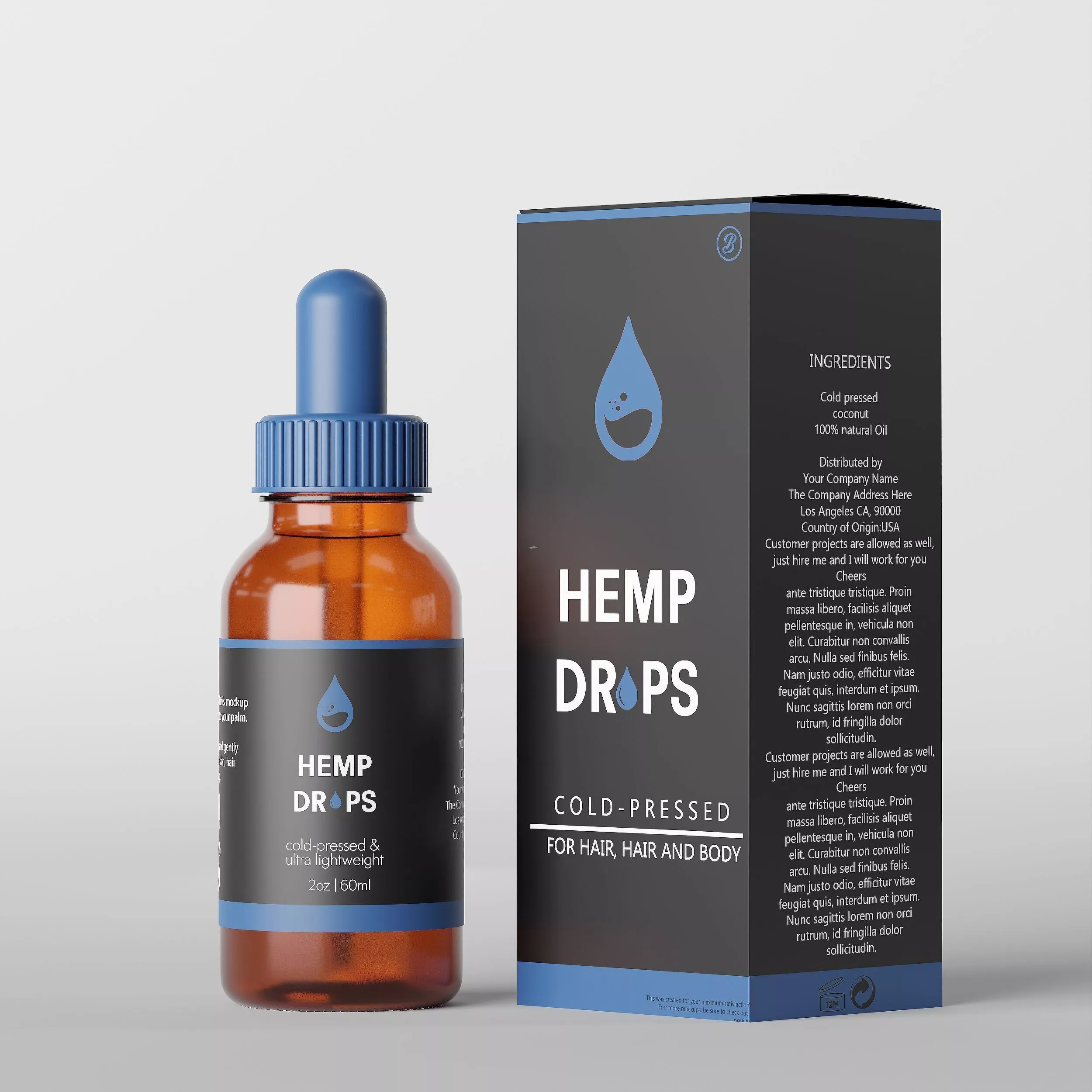 Hemp Drops 04 Low-poly 3D model