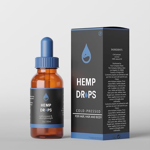 Hemp Drops 04 Low-poly 3D model