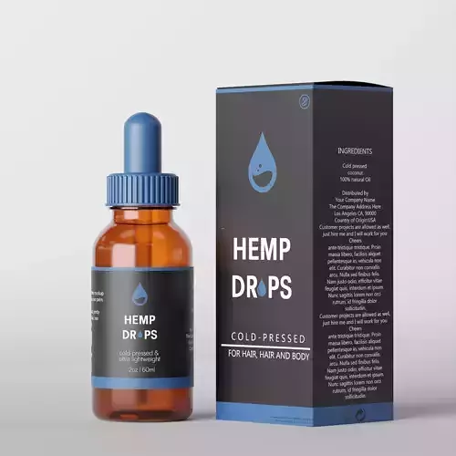 Hemp Drops 04 Low-poly 3D model