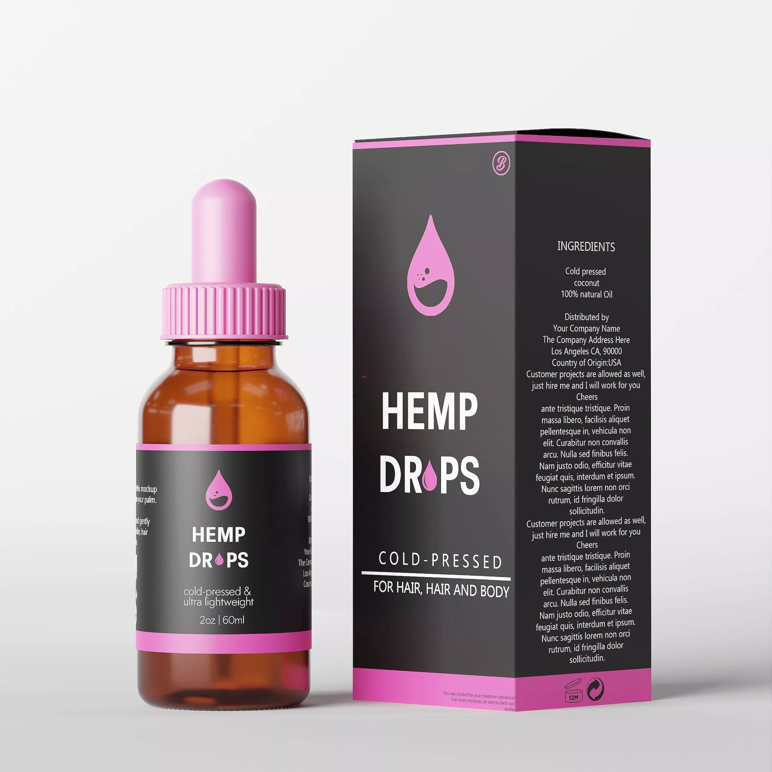 Hemp Drops 03 Low-poly 3D model