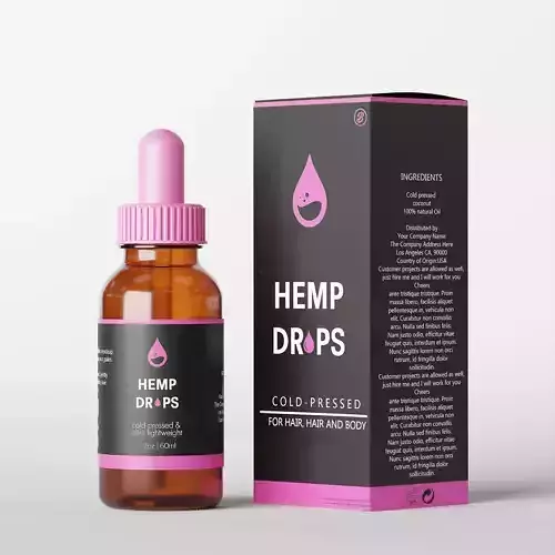 Hemp Drops 03 Low-poly 3D model