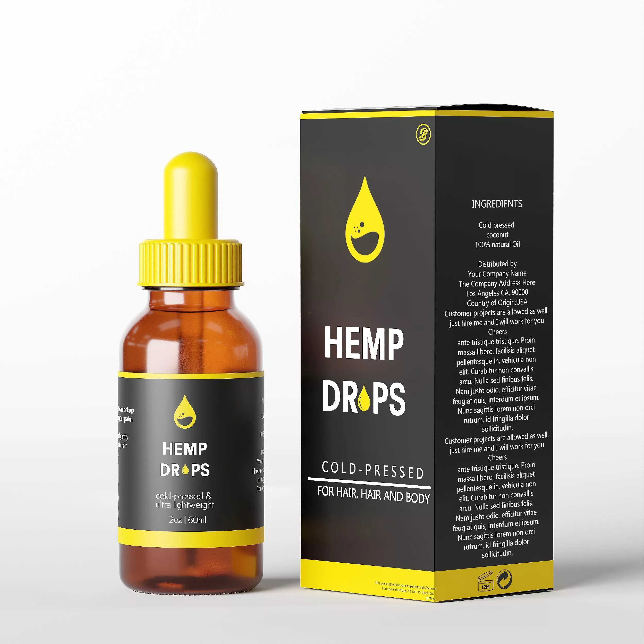 Hemp Drops 02 Low-poly 3D model
