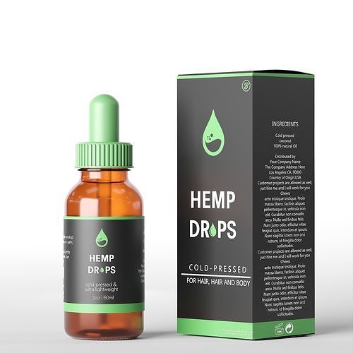 Hemp Drops 01 Low-poly 3D model