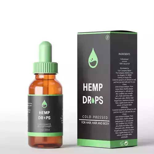 Hemp Drops 01 Low-poly 3D model