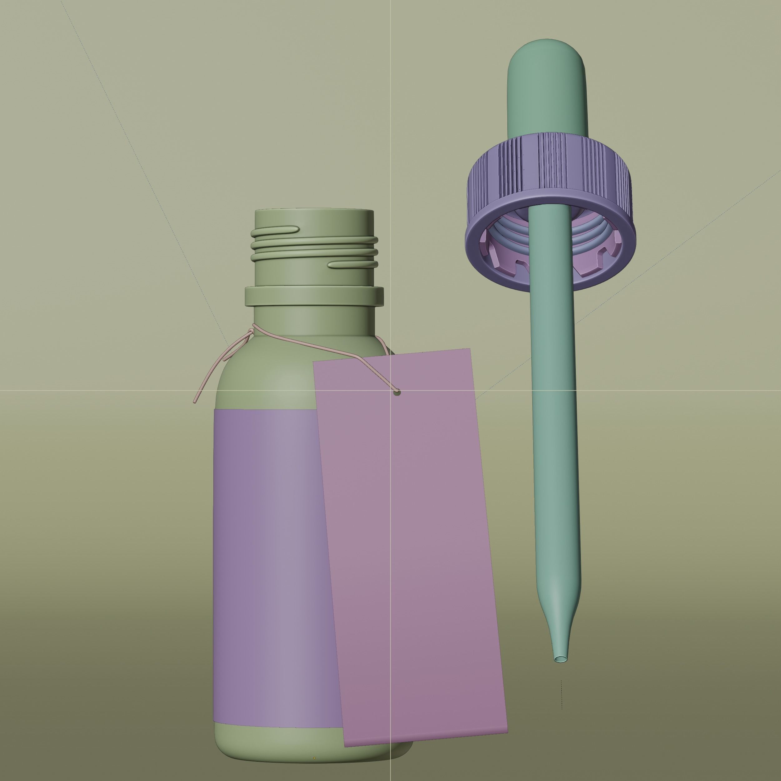 Essential Oil Blend Tranquility Low-poly 3D model_6