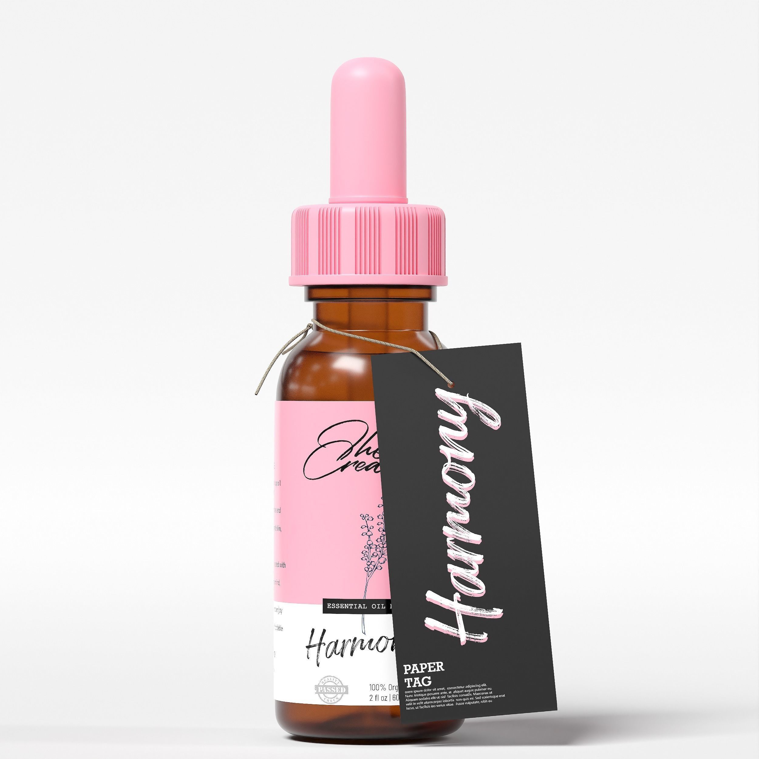 Essential Oil Blend Harmony Low-poly 3D model_2