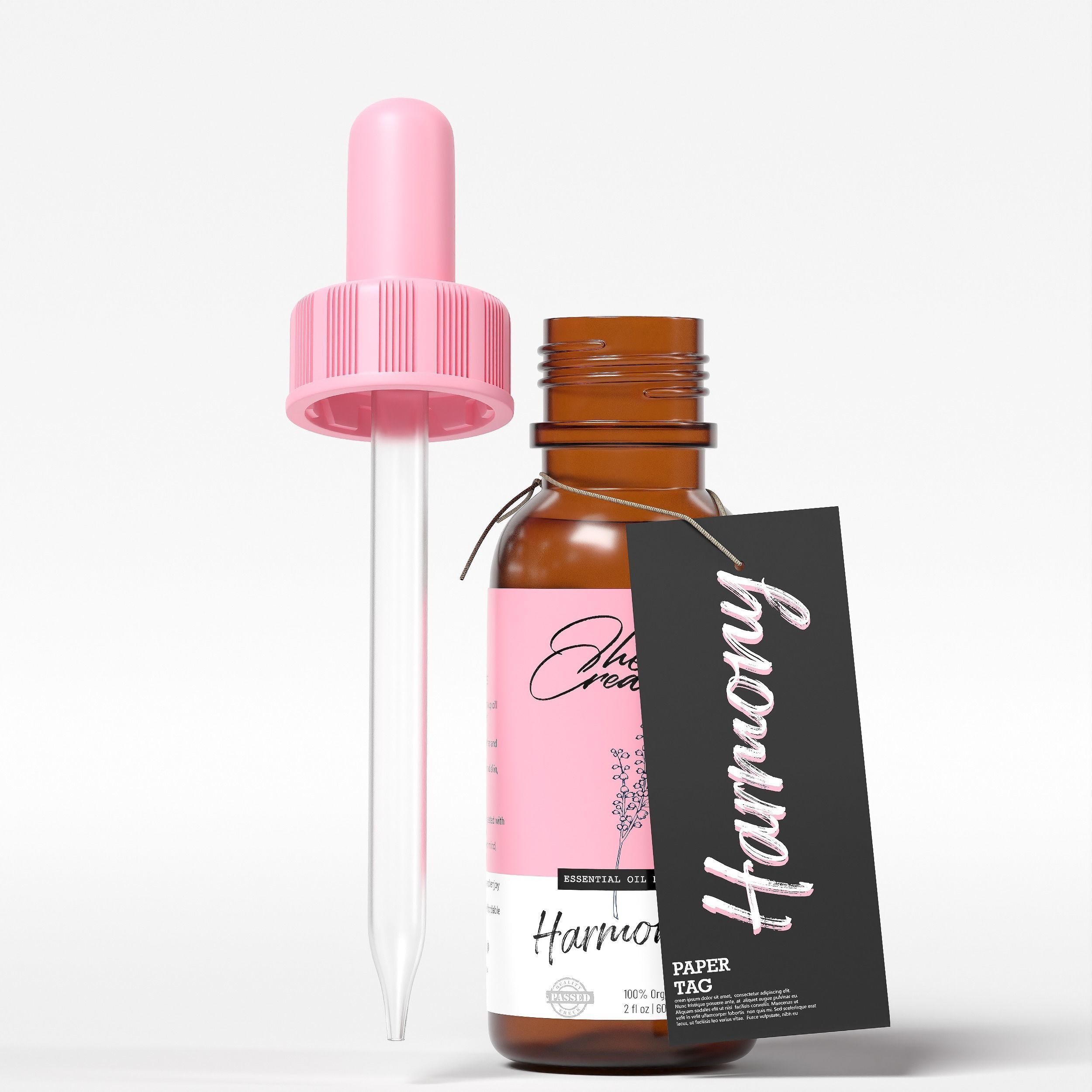 Essential Oil Blend Harmony Low-poly 3D model_4