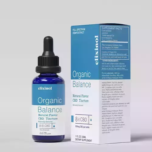 Elixinol Organic Balance Natural Flavor CBD Tincture