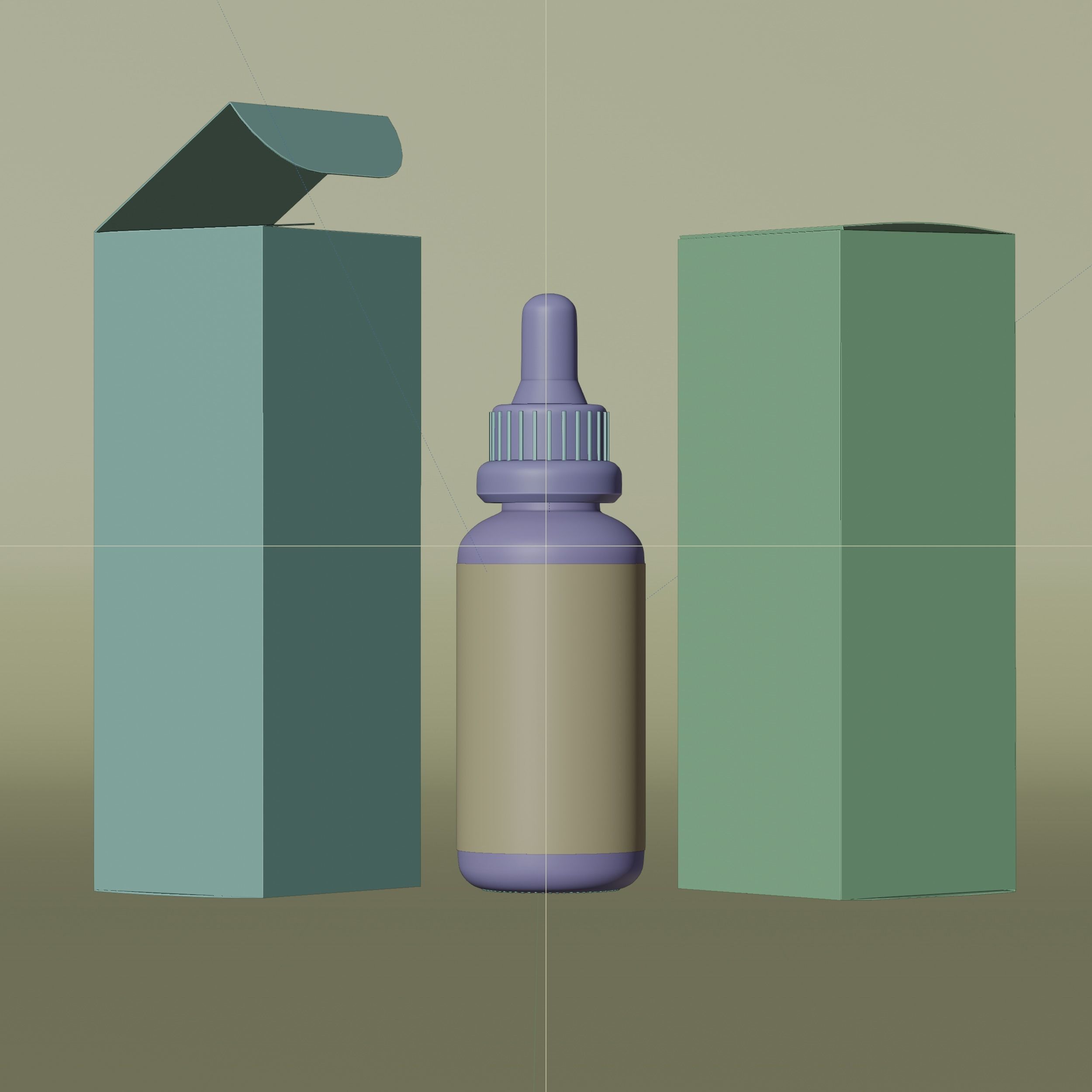 Elixinol Daily Balance Winter Mint CBD Tincture Low-poly 3D model_11