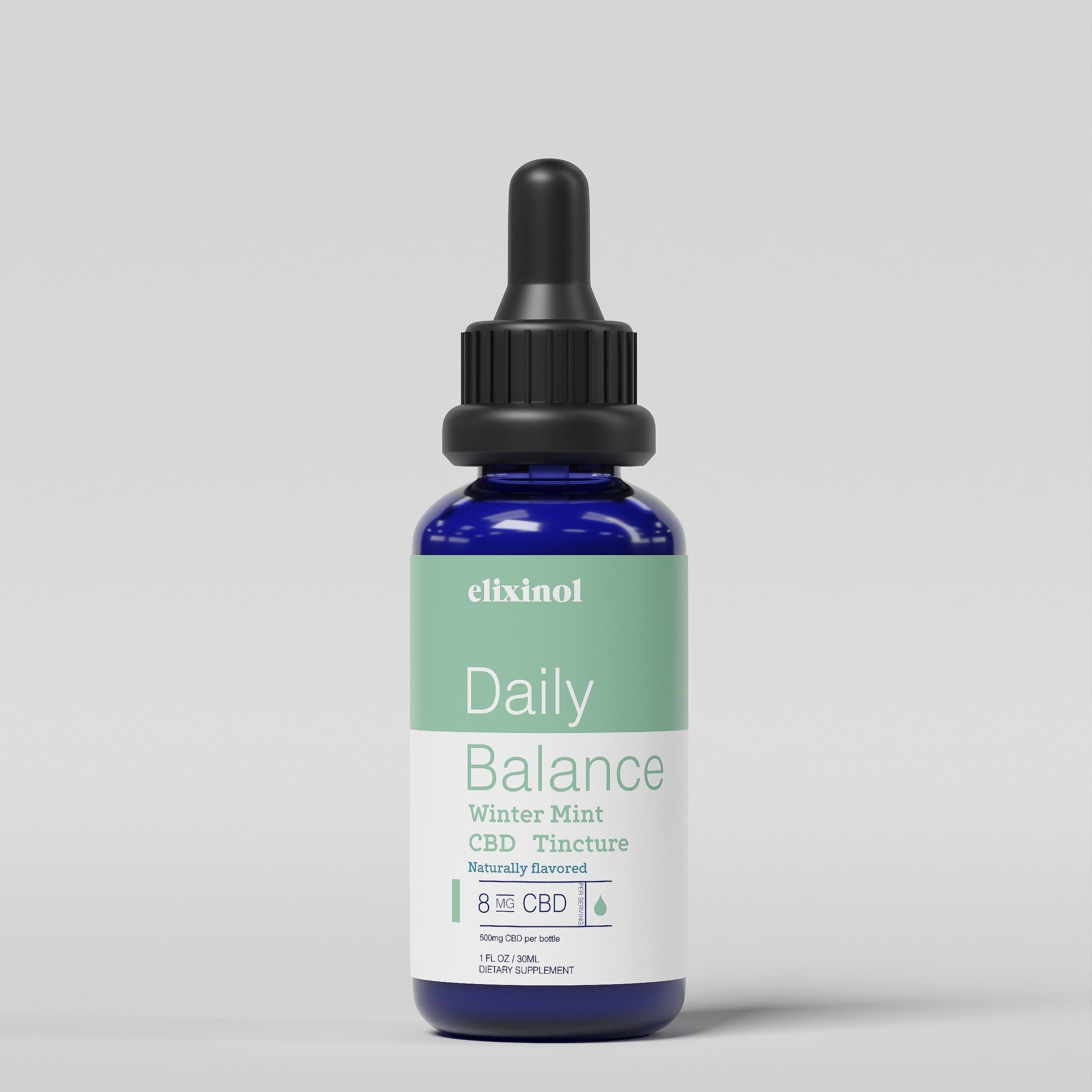 Elixinol Daily Balance Winter Mint CBD Tincture Low-poly 3D model_3