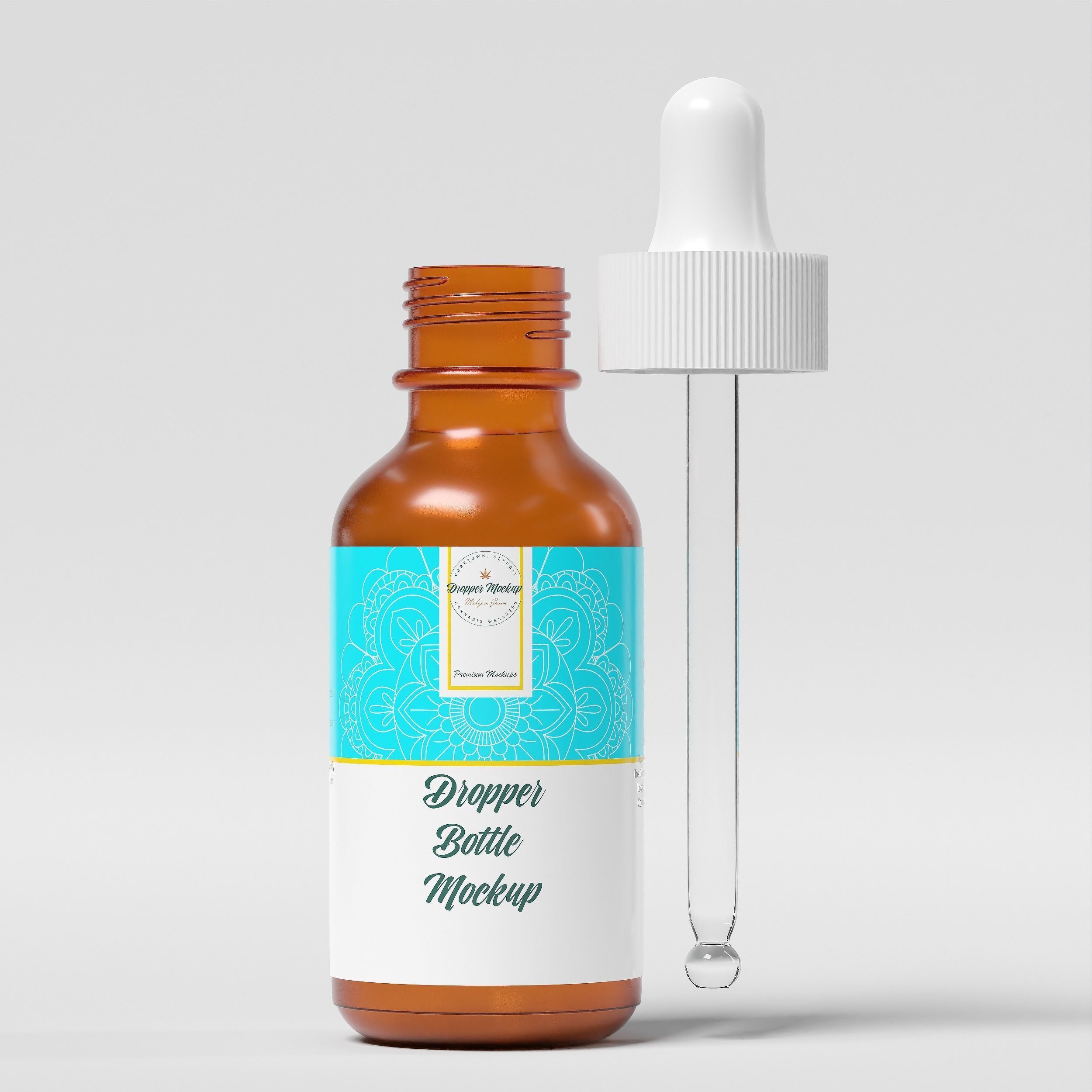 Dropper Bottle Mockup  7 Low-poly 3D model_4