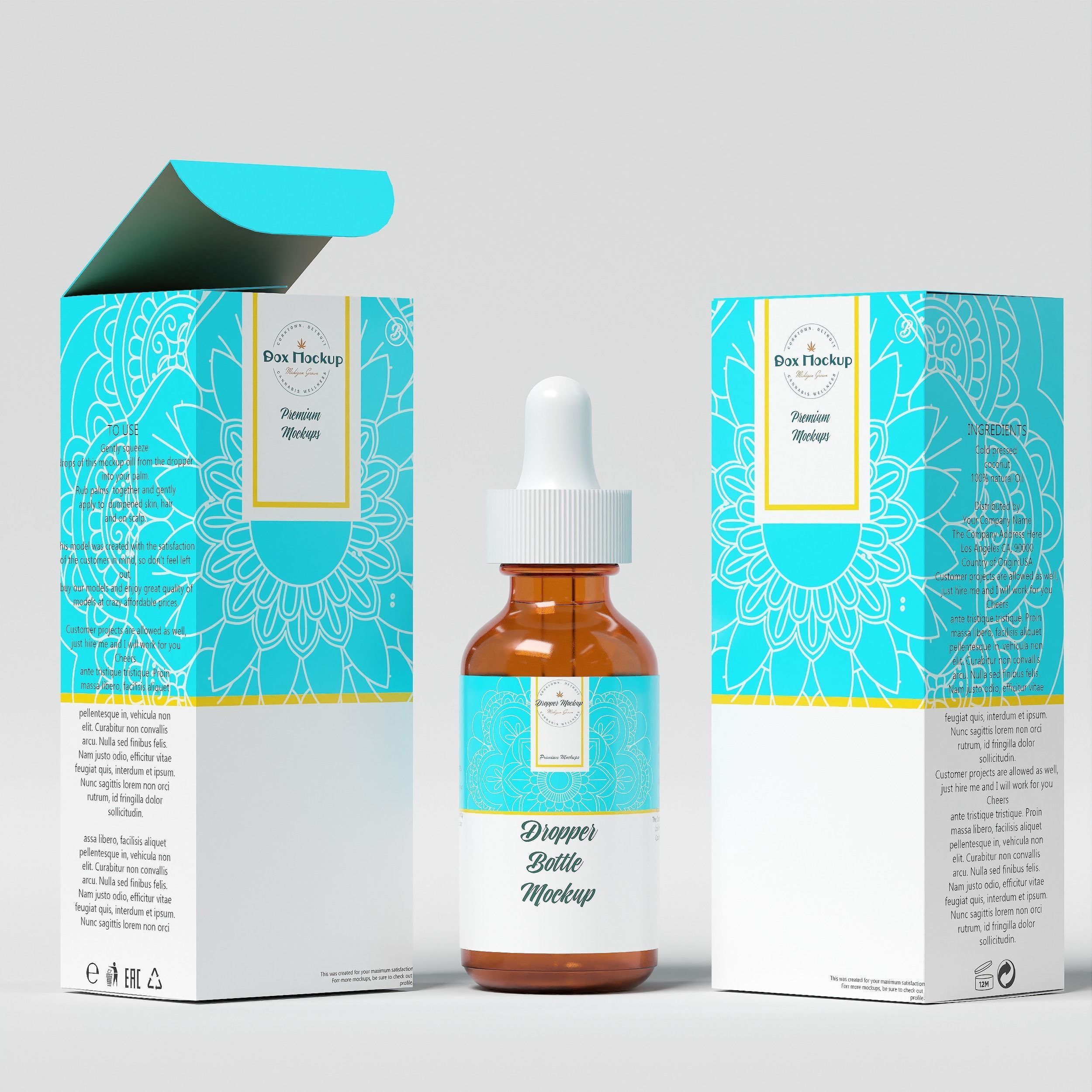 Dropper Bottle Mockup  7 Low-poly 3D model_2