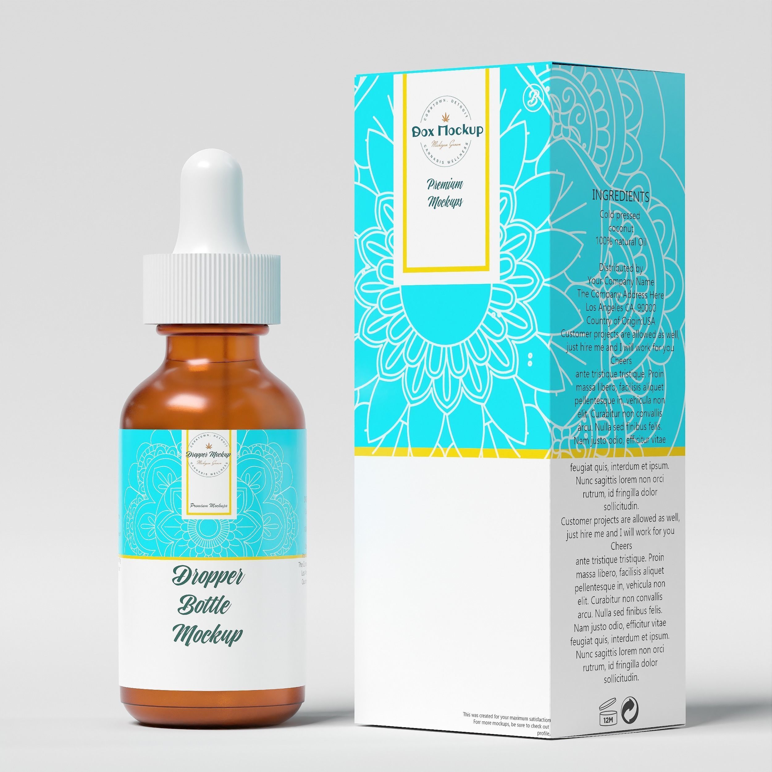 Dropper Bottle Mockup  7 Low-poly 3D model_1