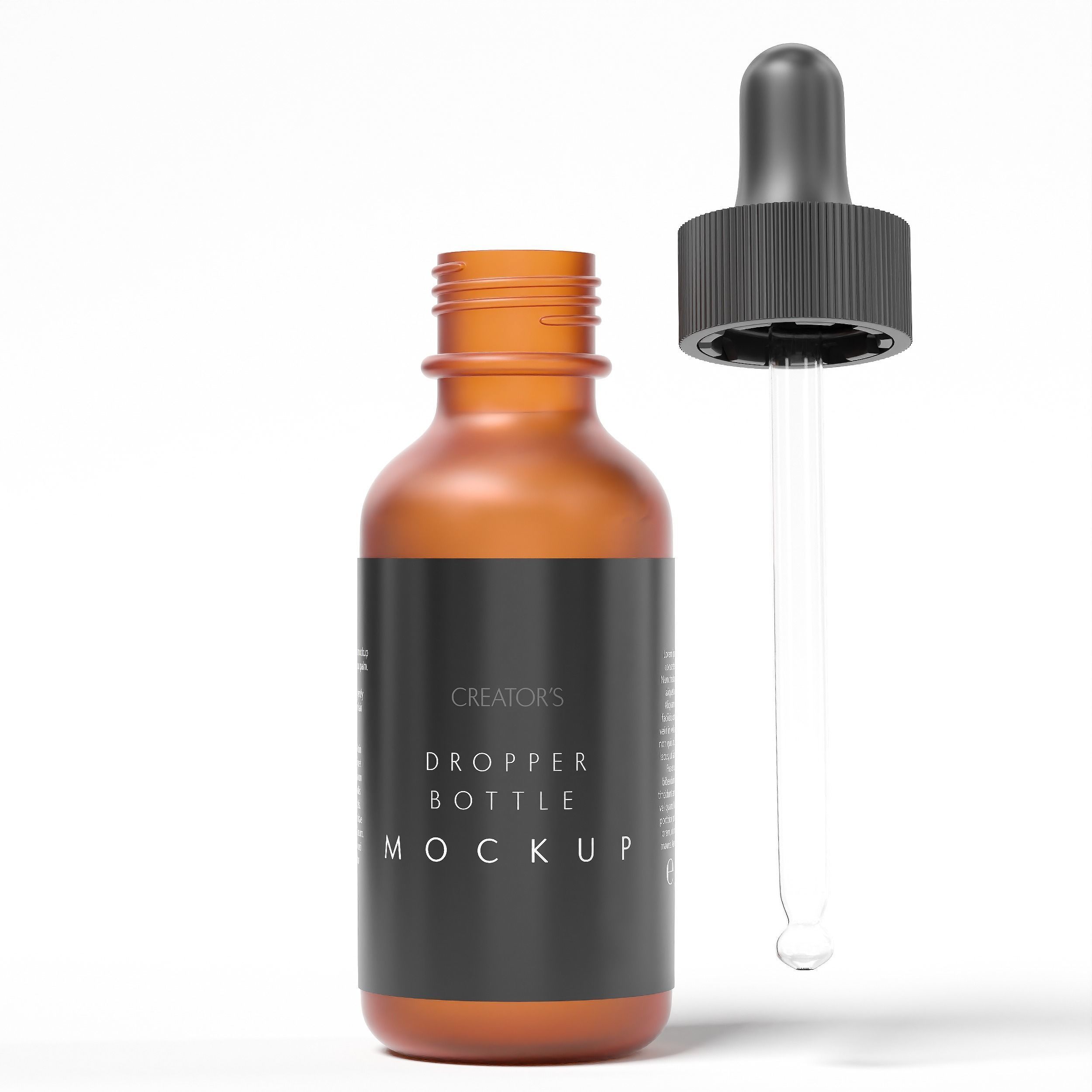 Dropper Bottle Mockup 3 Low-poly 3D model_4