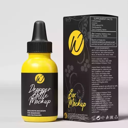 Dropper Bottle Mockup  29 Low-poly 3D model