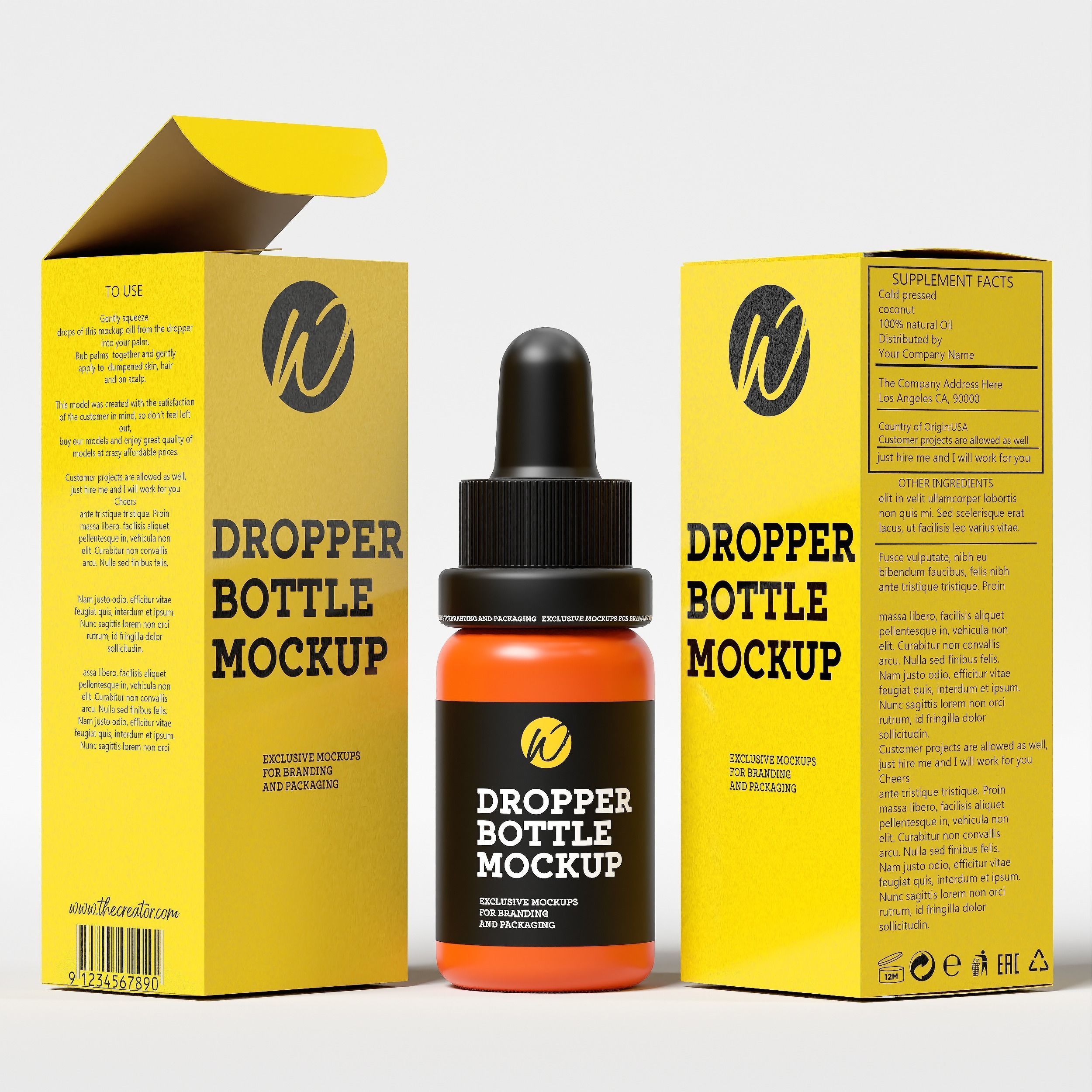 Dropper Bottle Mockup  28 Low-poly 3D model_1