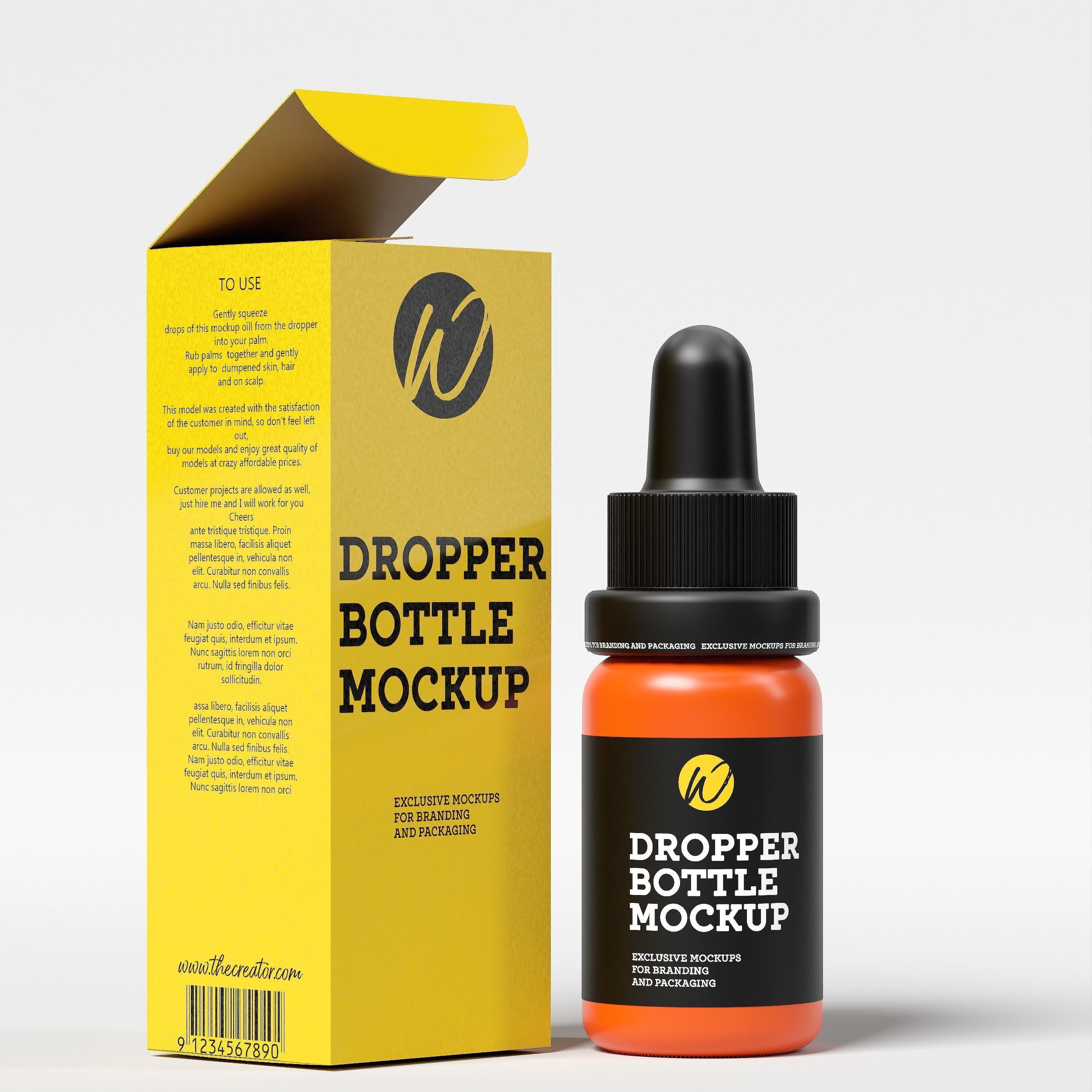 Dropper Bottle Mockup  28 Low-poly 3D model_3