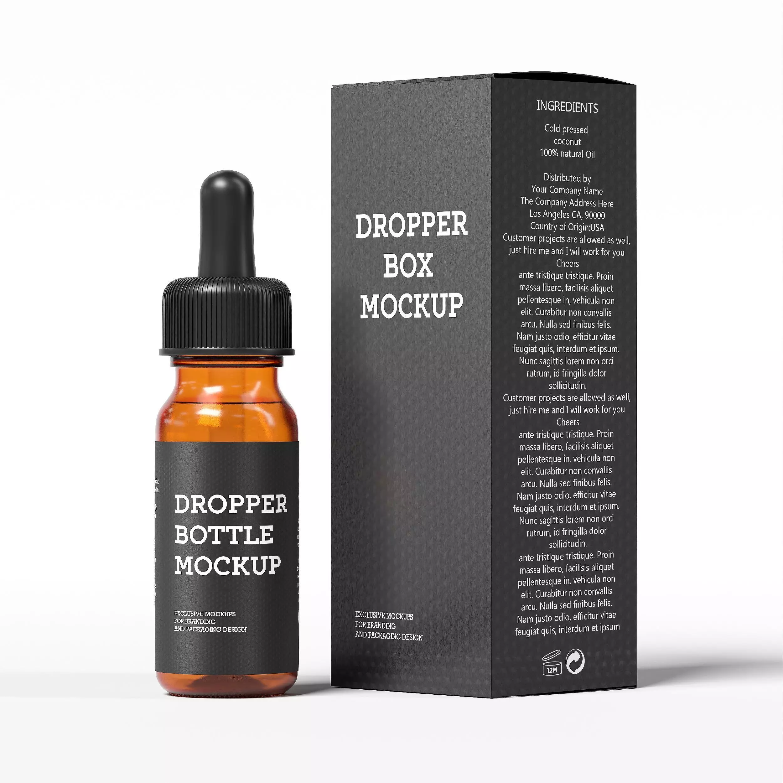 Dropper Bottle Mockup  27 Low-poly 3D model_0