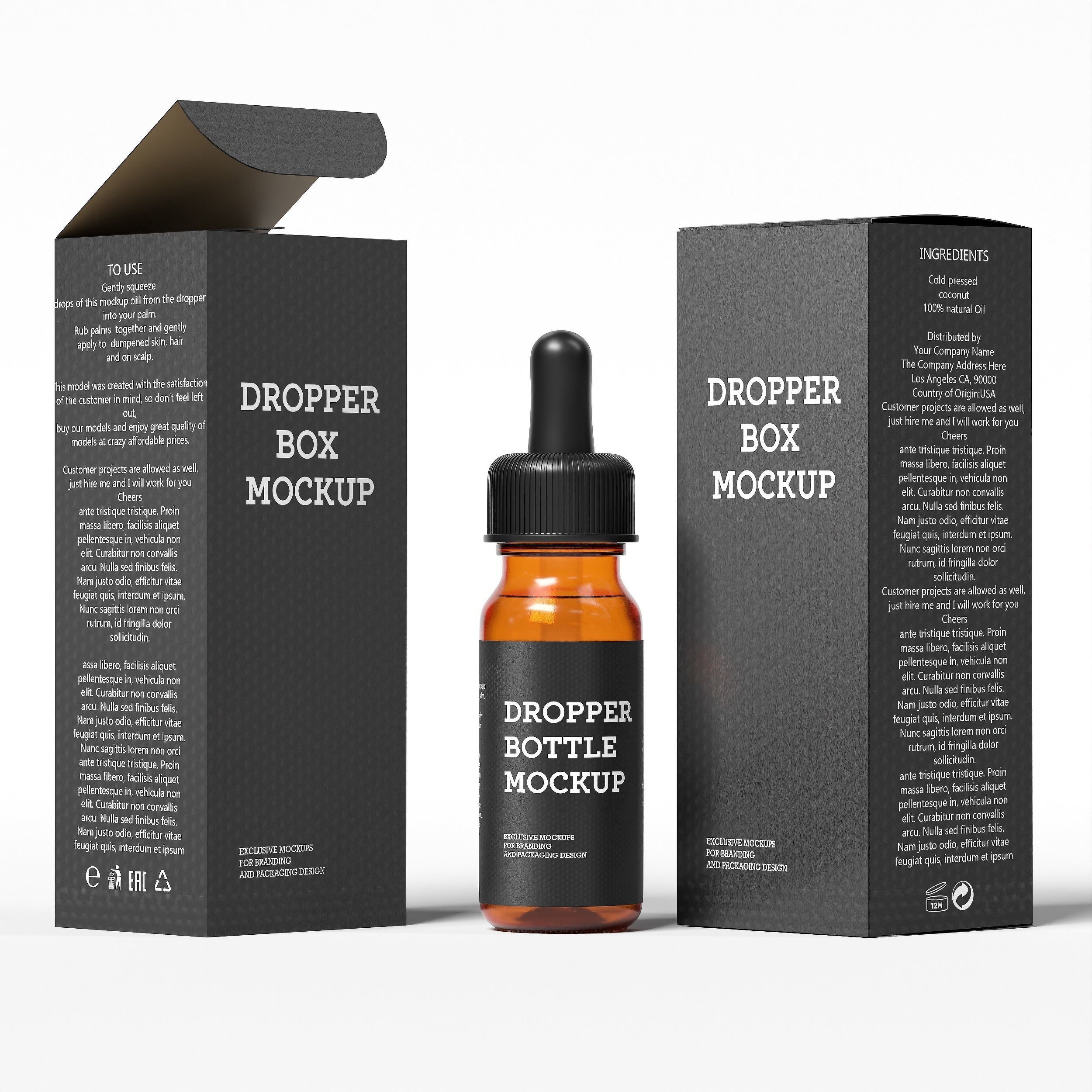 Dropper Bottle Mockup  27 Low-poly 3D model_2