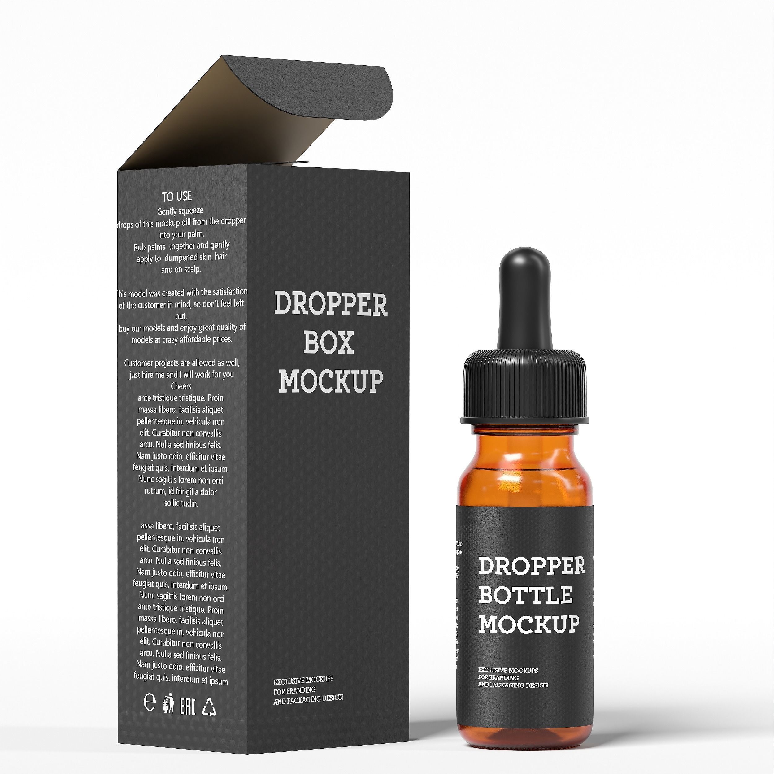 Dropper Bottle Mockup  27 Low-poly 3D model_3