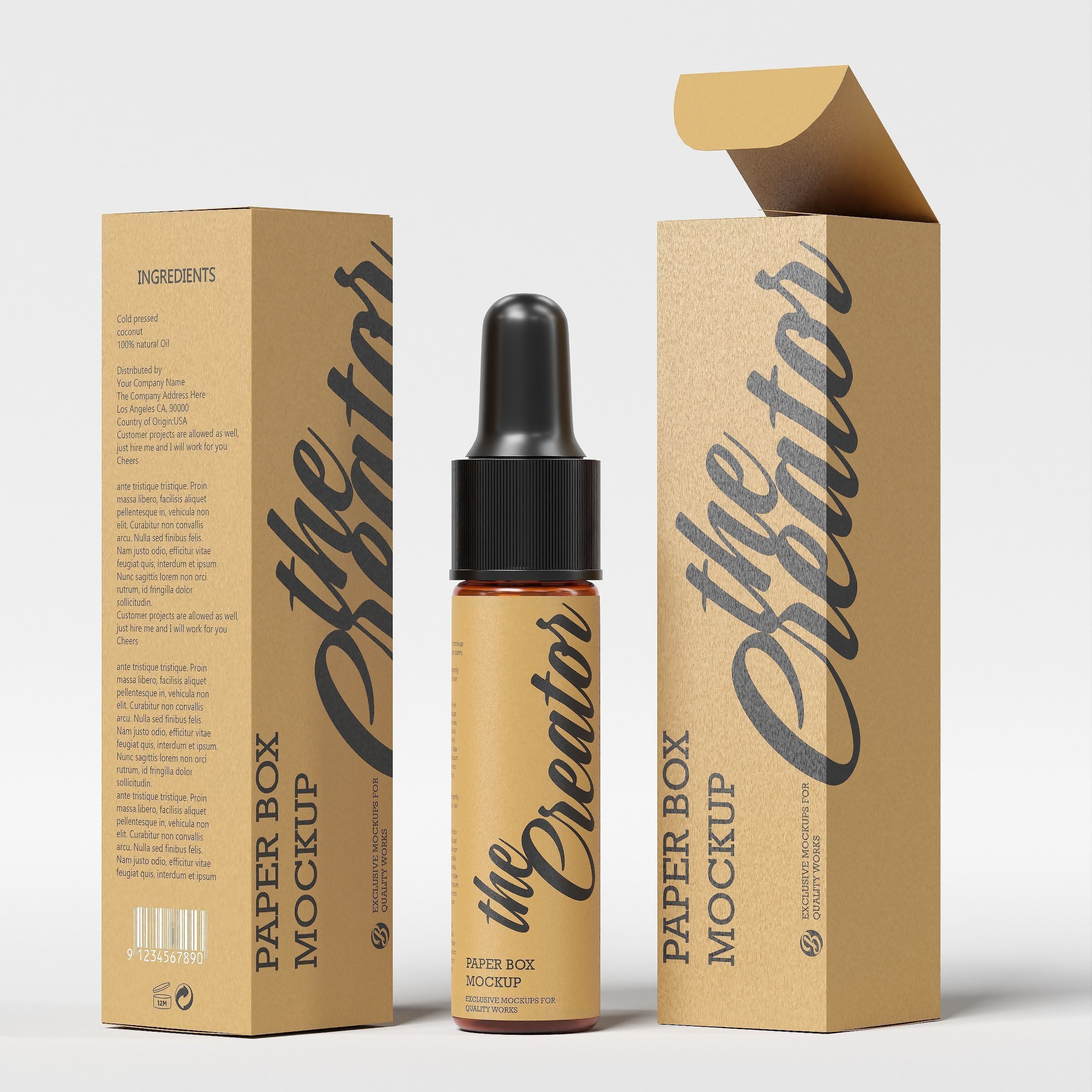 Dropper Bottle Mockup  24 Low-poly 3D model_4