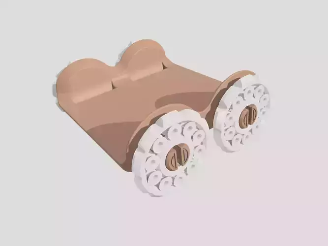 3D Printable Guinea Pig Wheelchair 3D print model