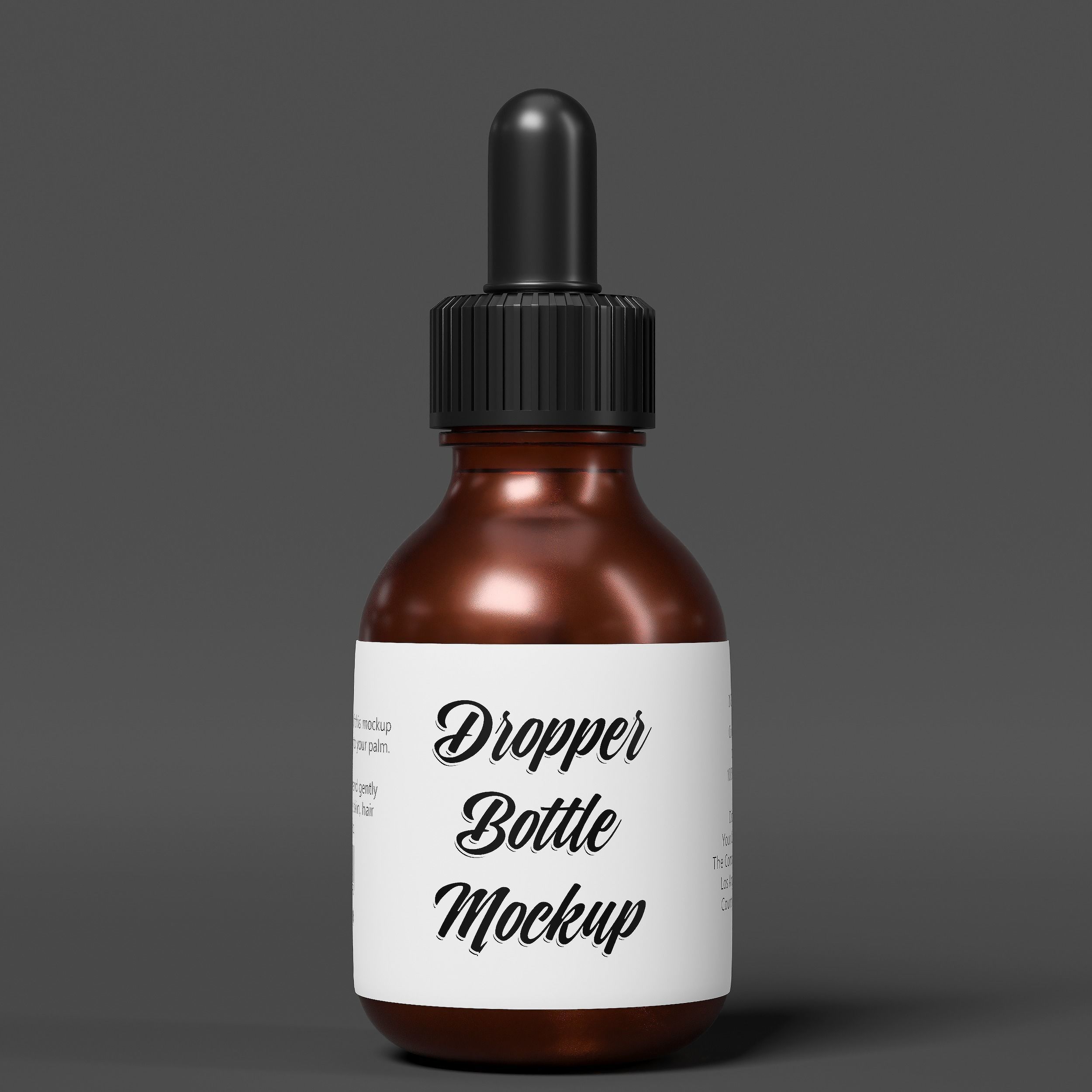 Dropper Bottle Mockup 2 Low-poly 3D model_2