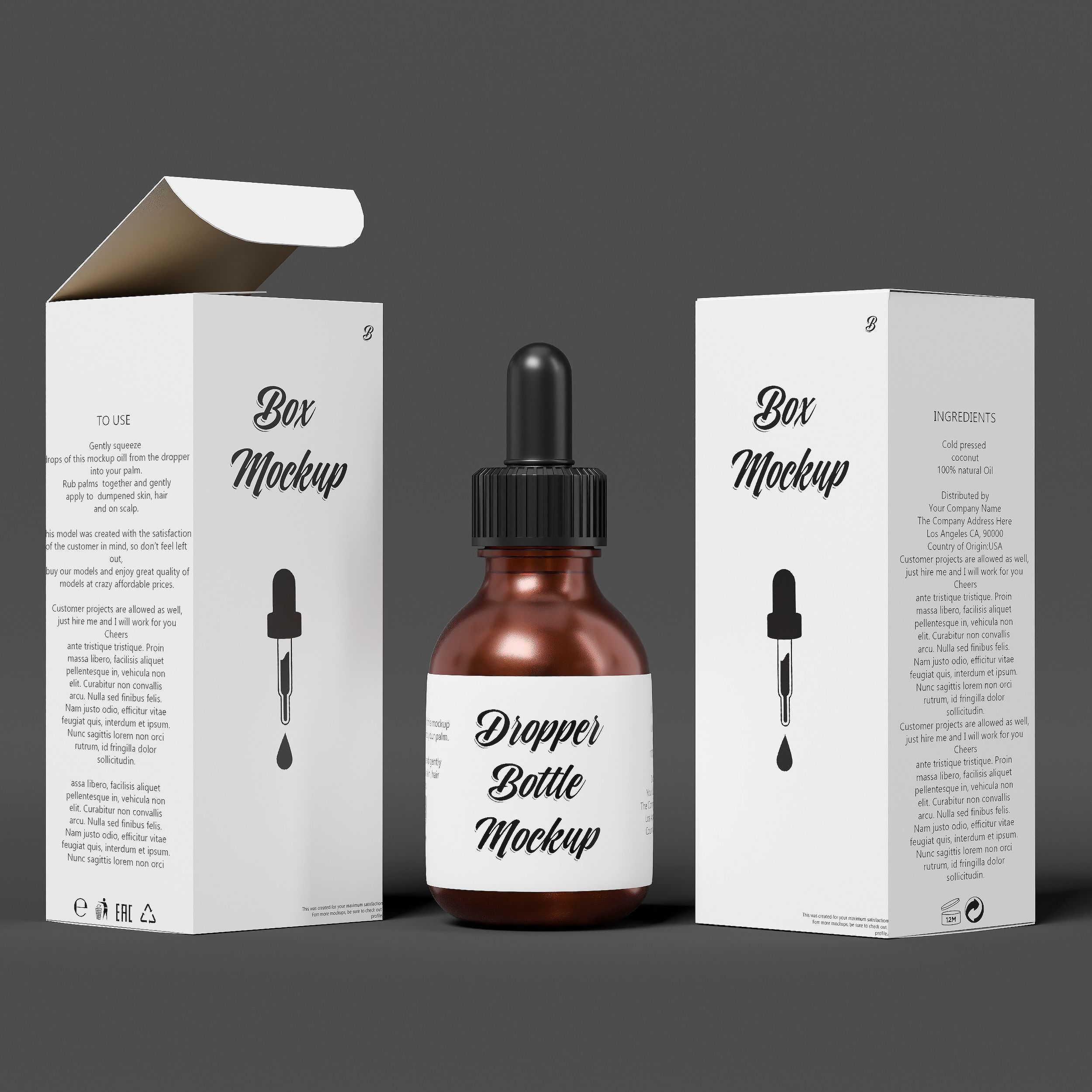 Dropper Bottle Mockup 2 Low-poly 3D model_3