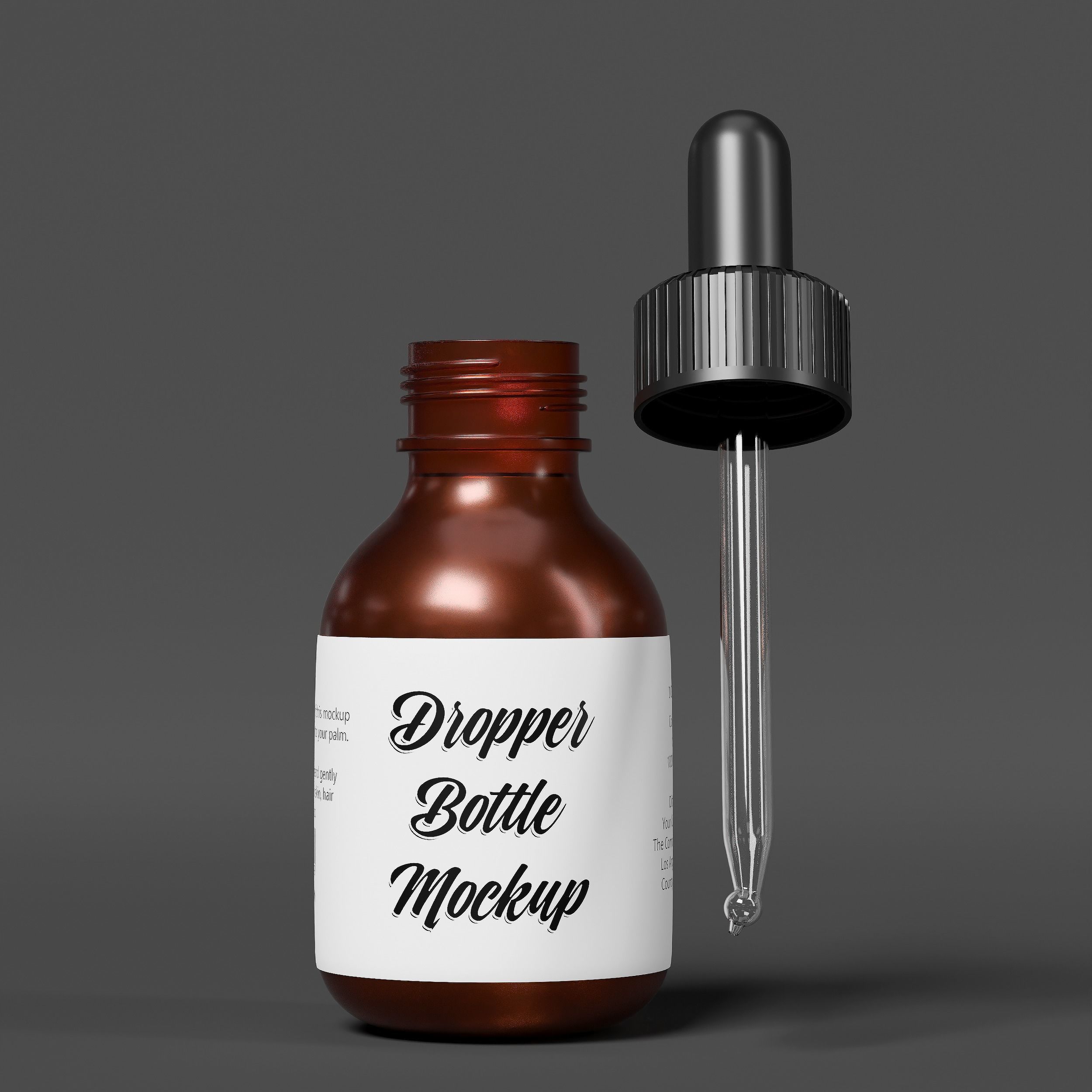 Dropper Bottle Mockup 2 Low-poly 3D model_4