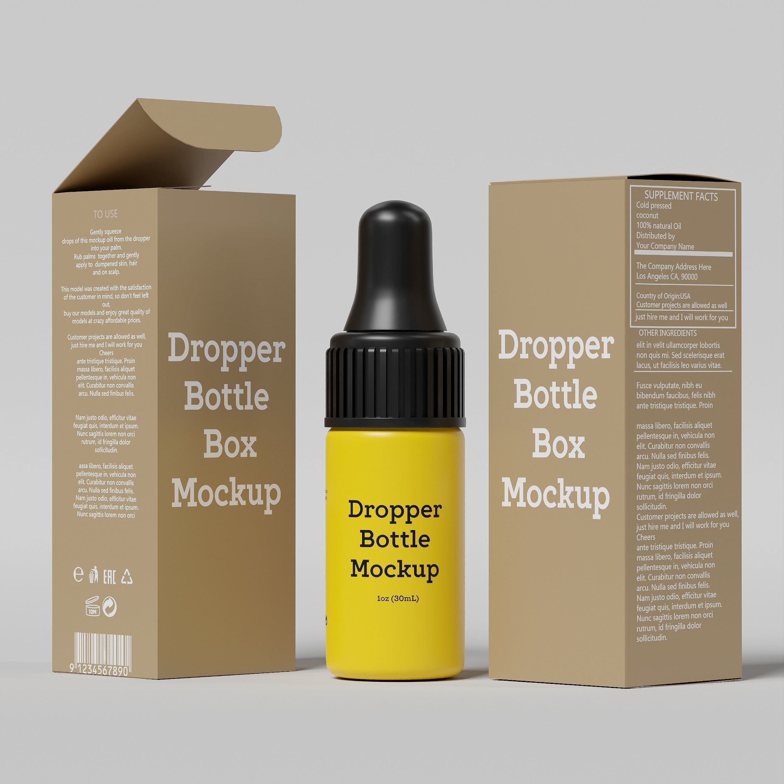 Dropper Bottle Mockup  16 Low-poly 3D model_1