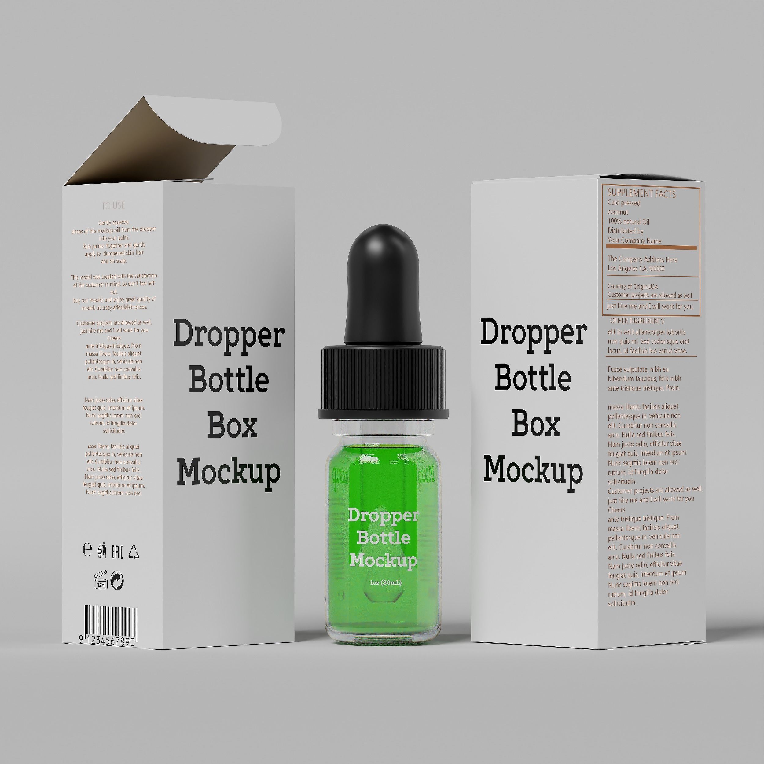 Dropper Bottle Mockup  15 Low-poly 3D model_1