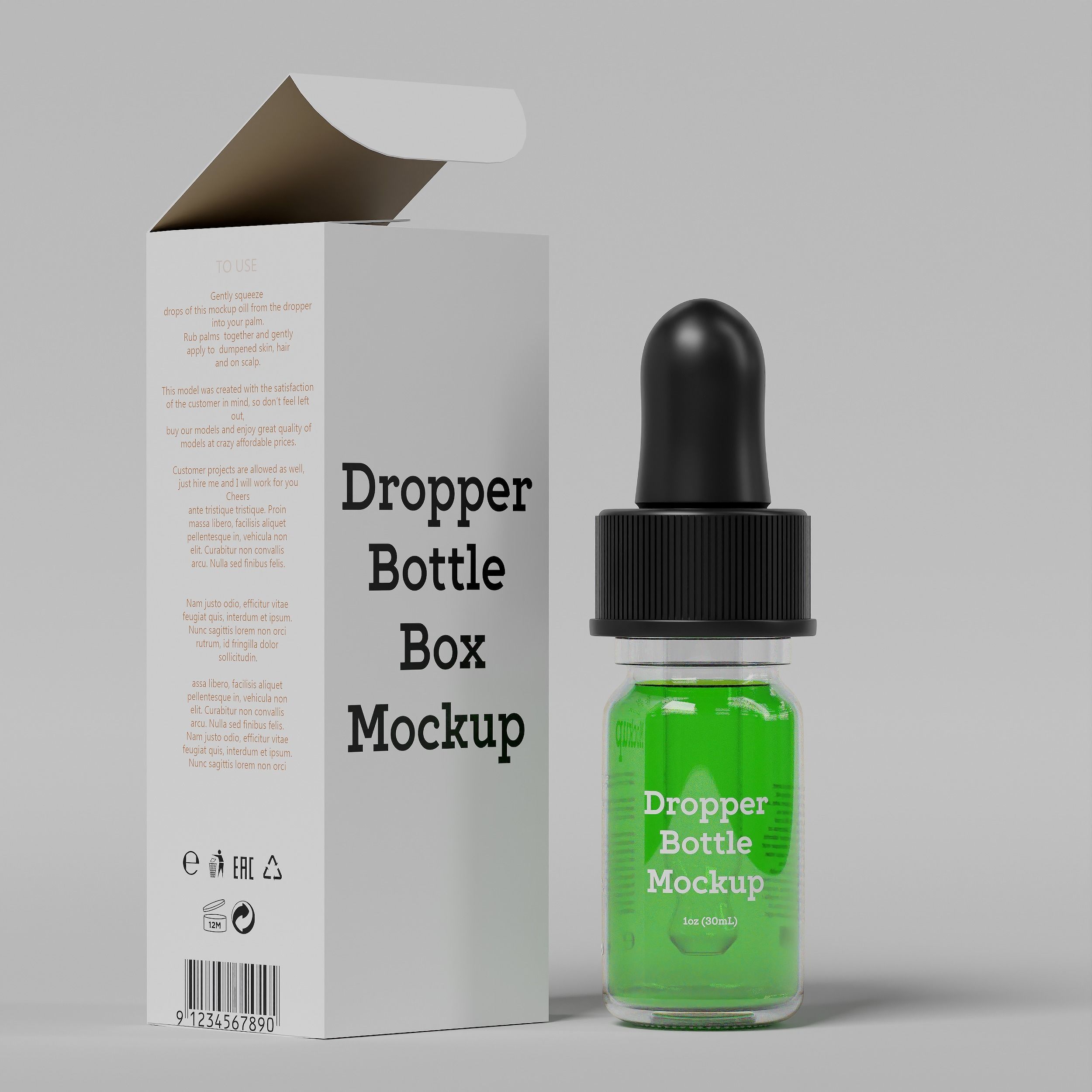 Dropper Bottle Mockup  15 Low-poly 3D model_5