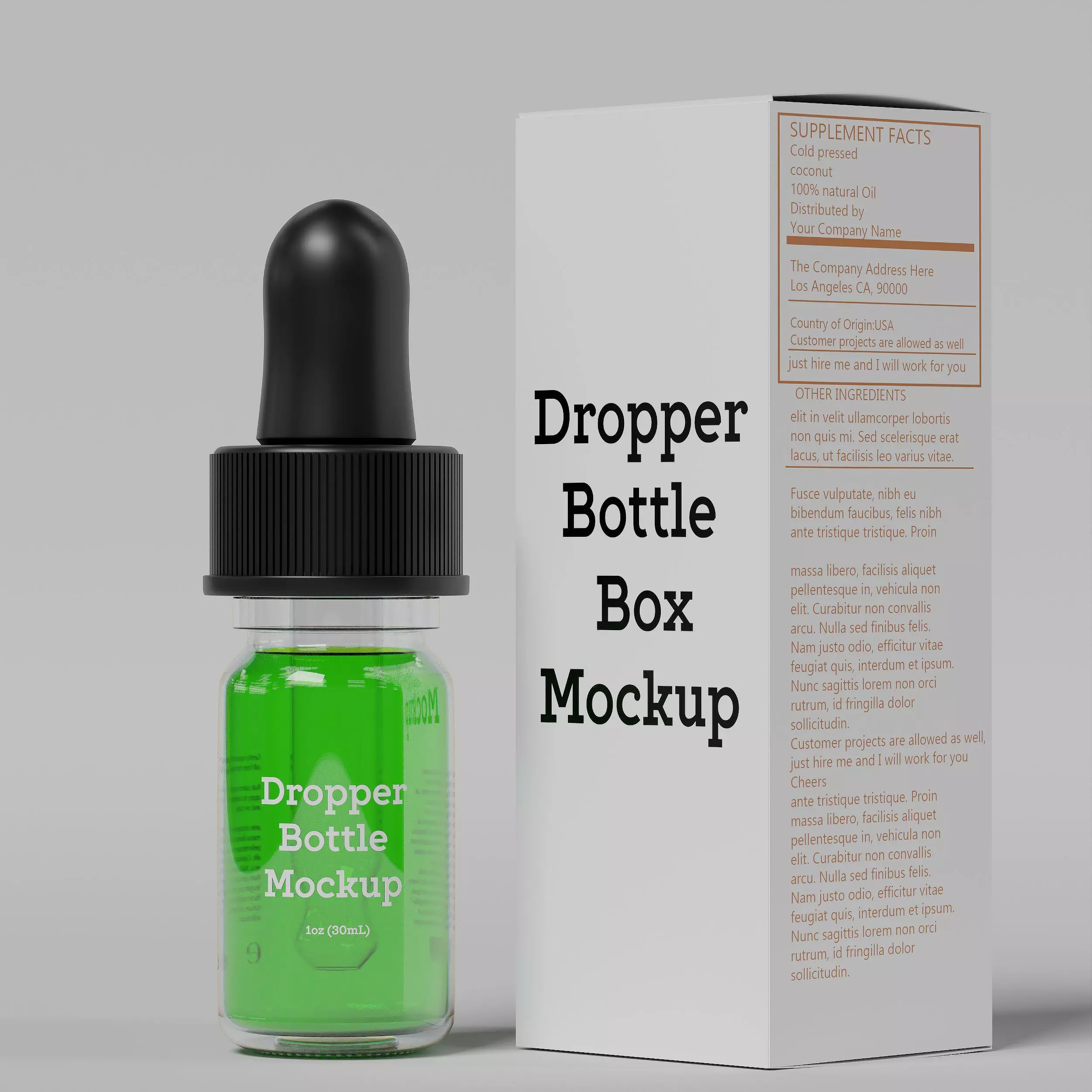Dropper Bottle Mockup  15 Low-poly 3D model_0
