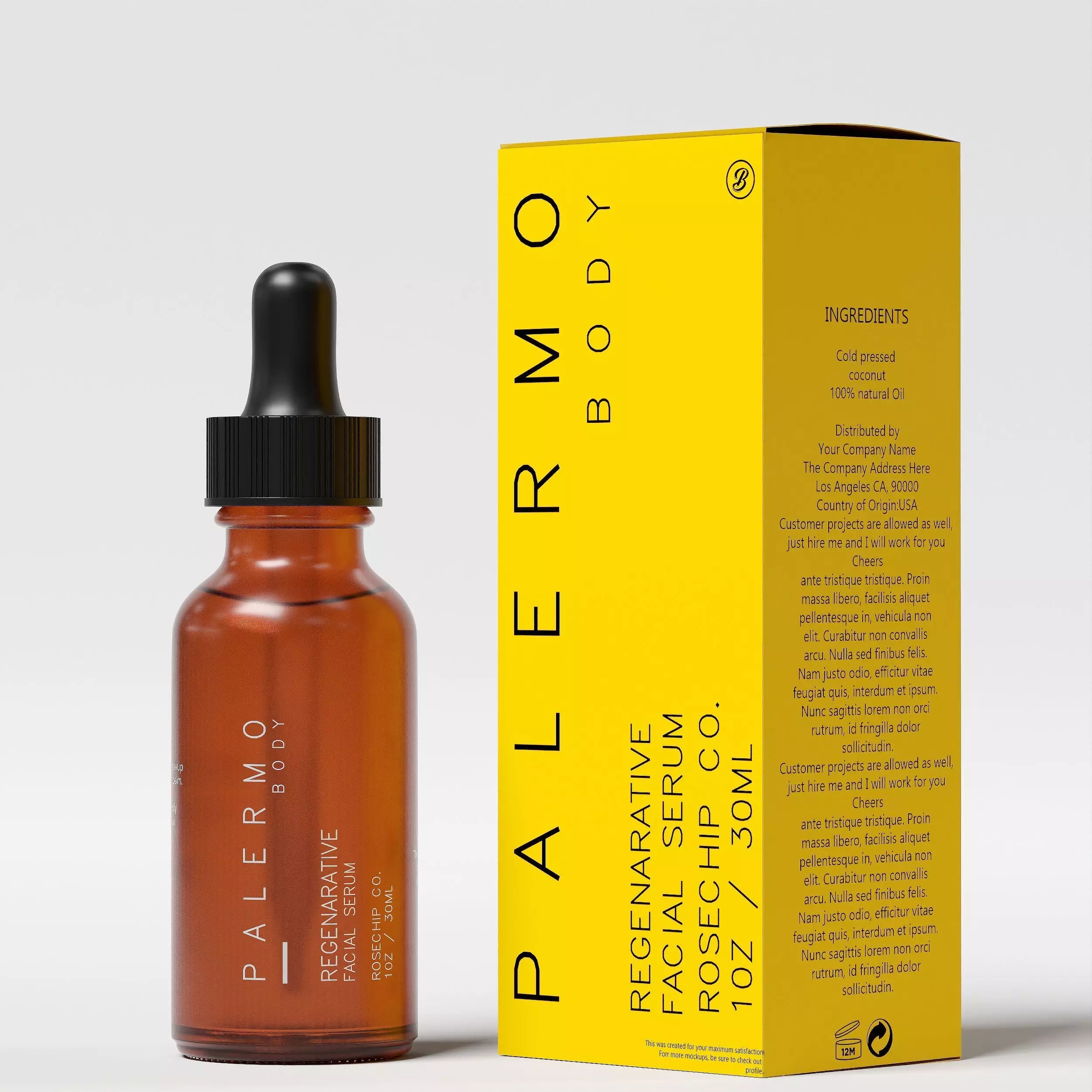 Dropper Bottle Mockup 11 Low-poly 3D model_0