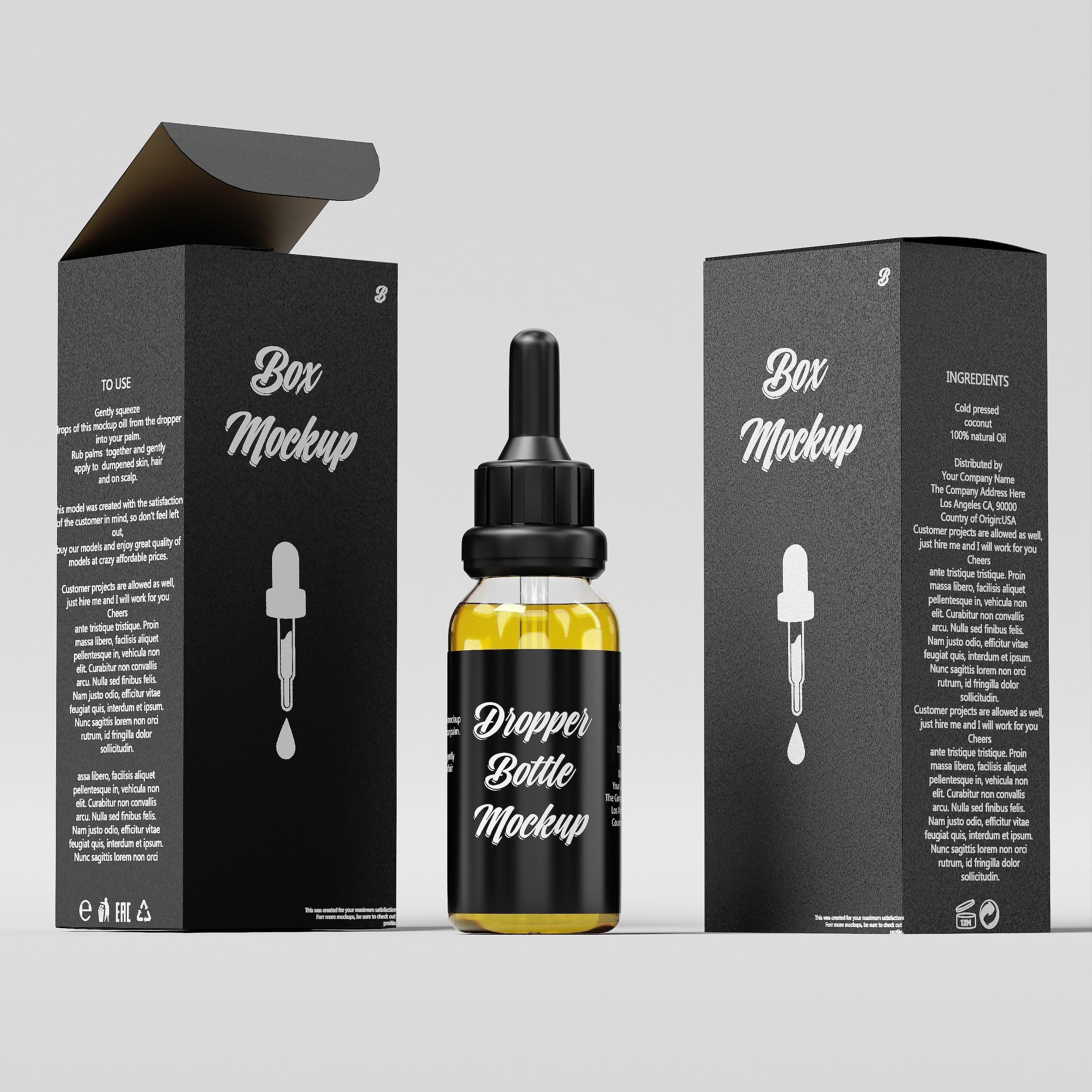 Dropper Bottle Mockup 10 Low-poly 3D model_1