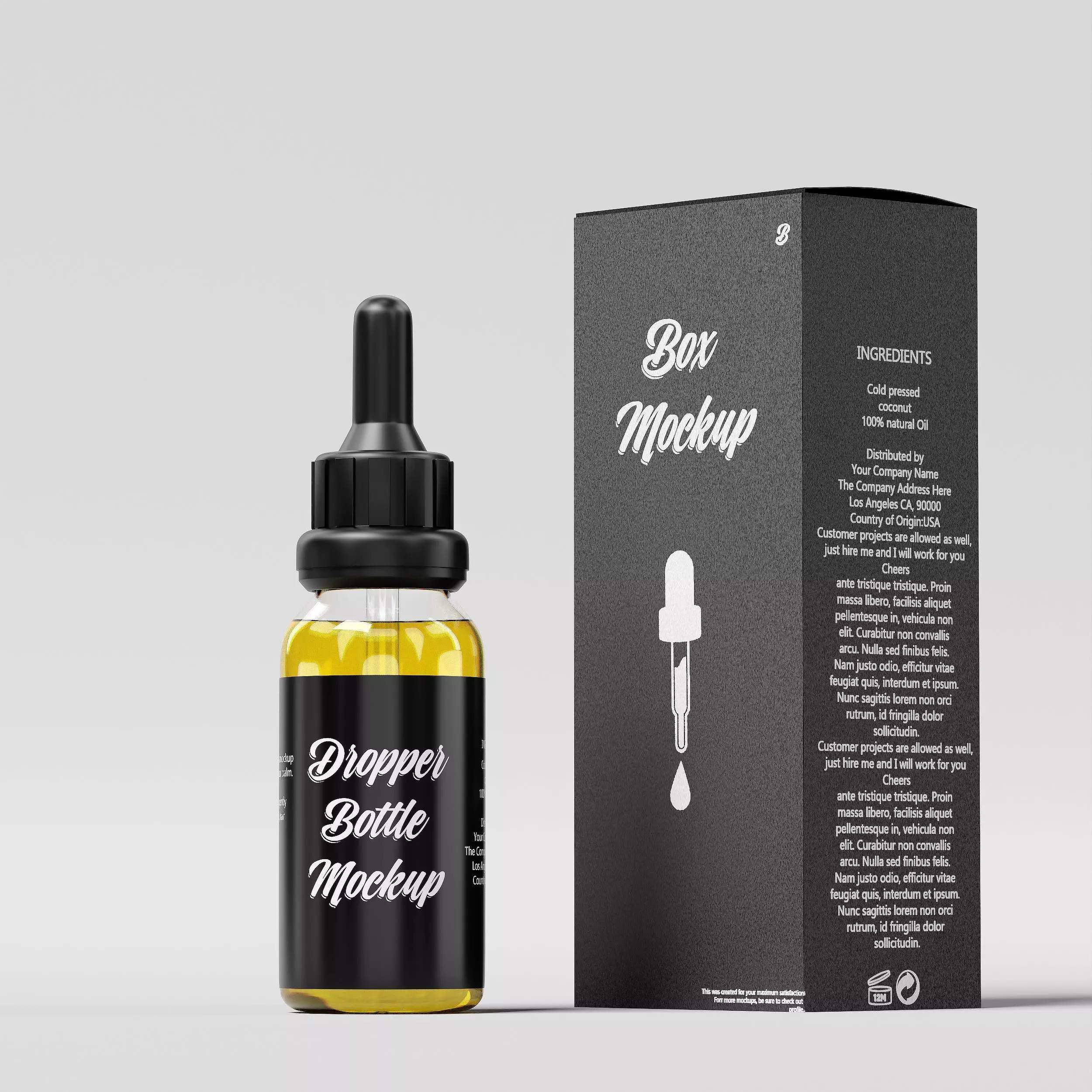 Dropper Bottle Mockup 10 Low-poly 3D model_0