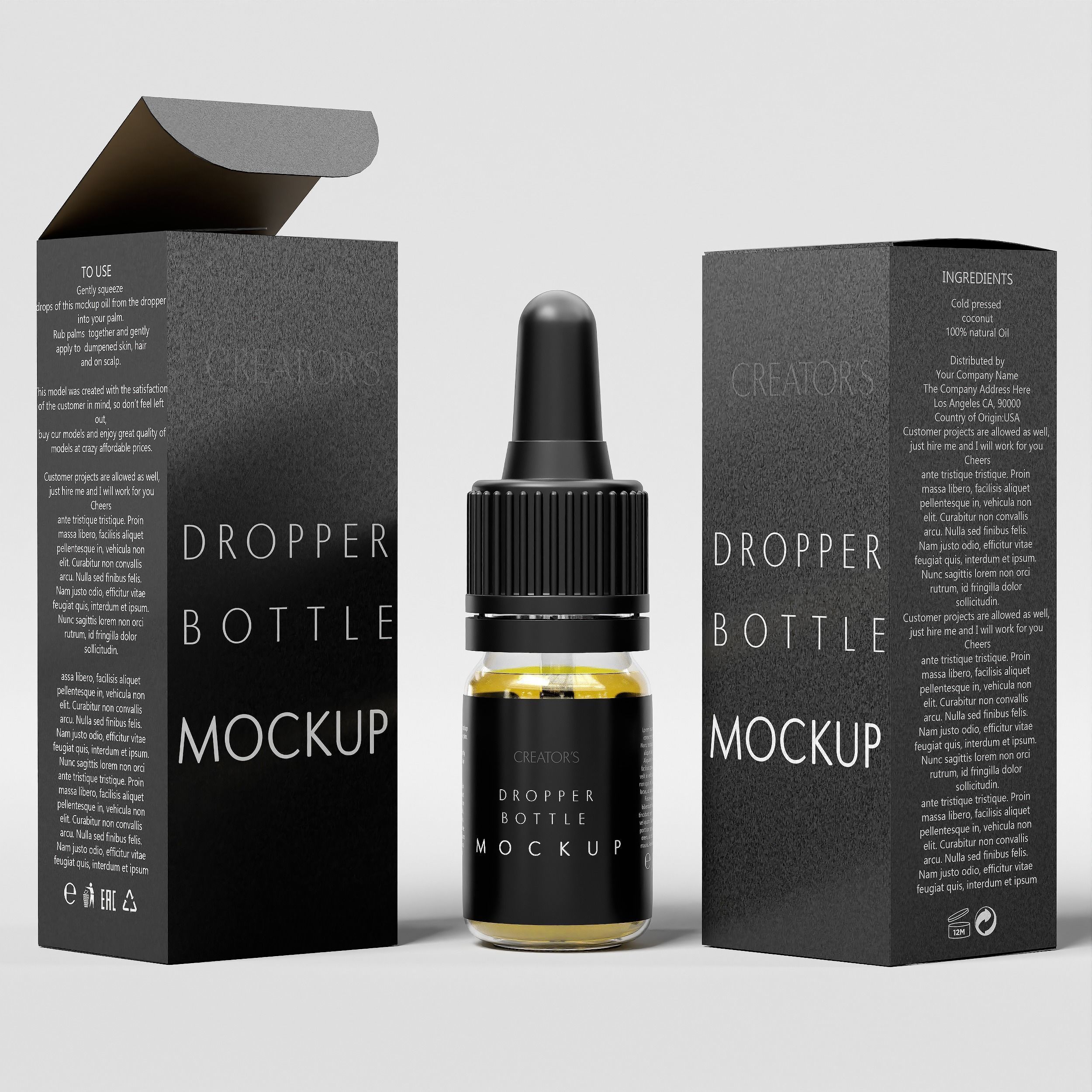 Dropper Bottle Mockup 1 Low-poly 3D model_2