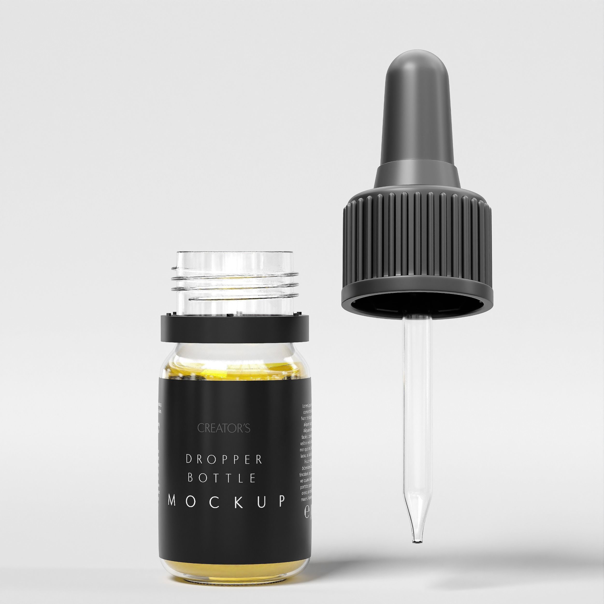 Dropper Bottle Mockup 1 Low-poly 3D model_4