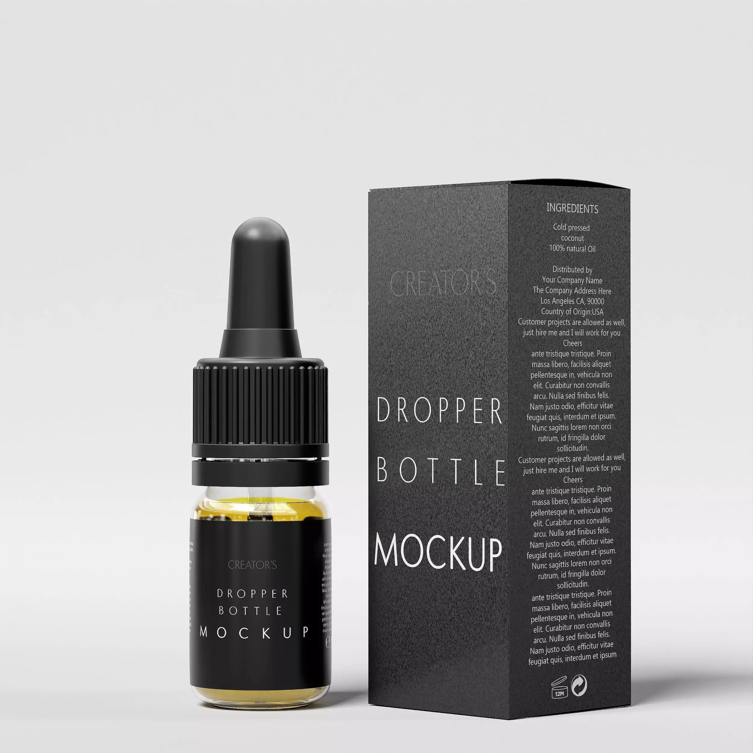 Dropper Bottle Mockup 1 Low-poly 3D model_0
