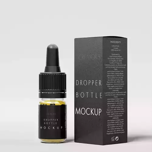 Dropper Bottle Mockup  1 Low-poly 3D model