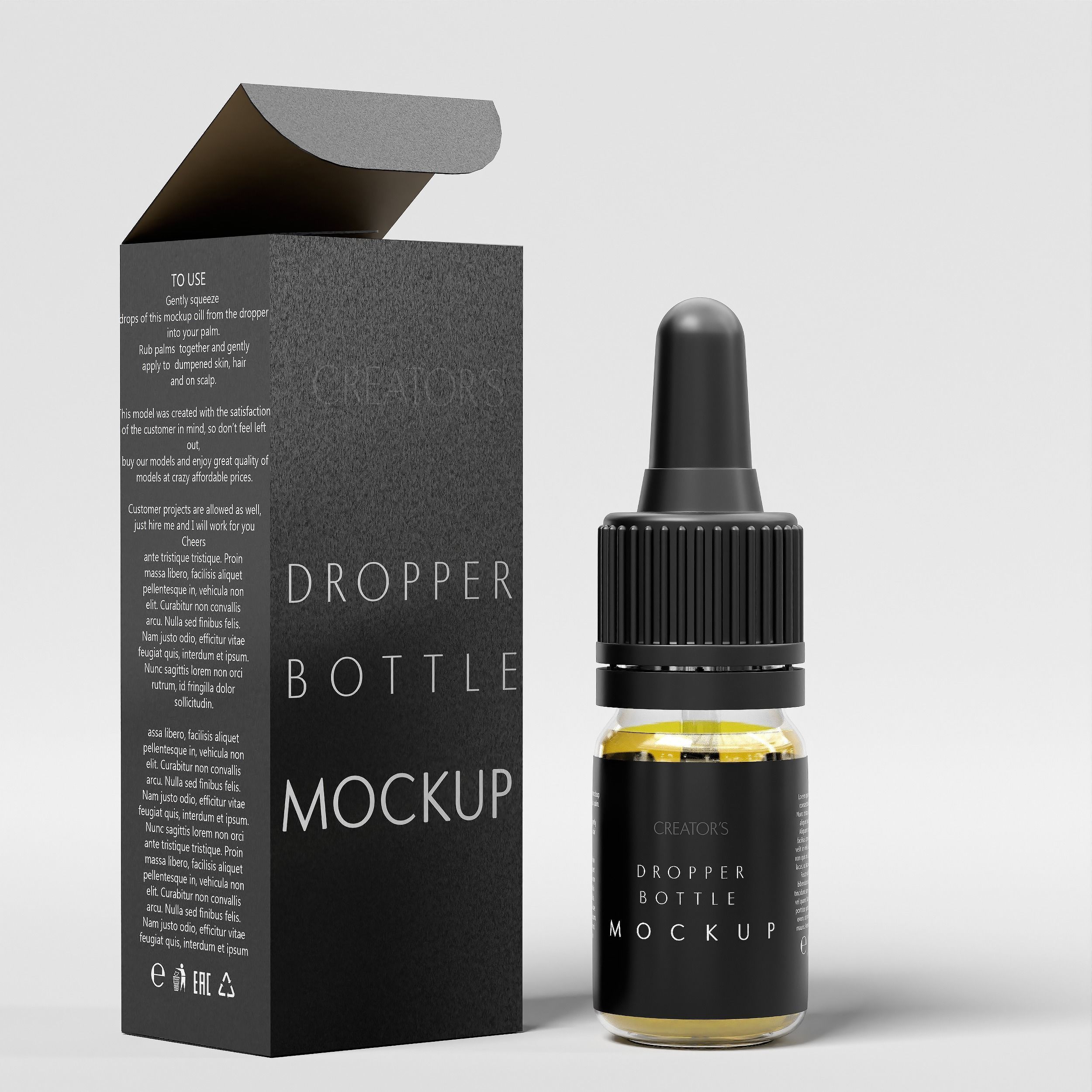 Dropper Bottle Mockup 1 Low-poly 3D model_1