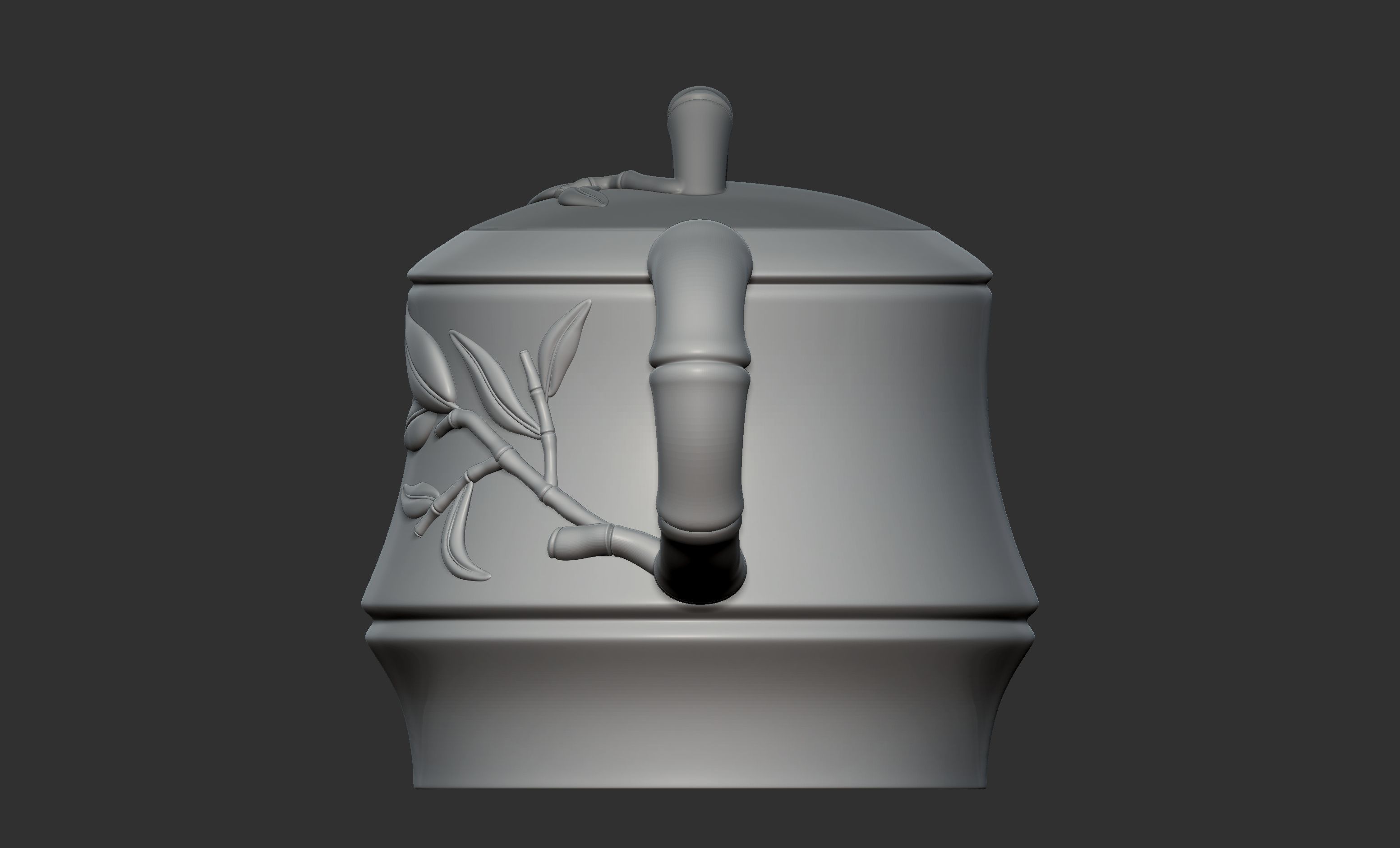 Bamboo Teapot 3D model_3